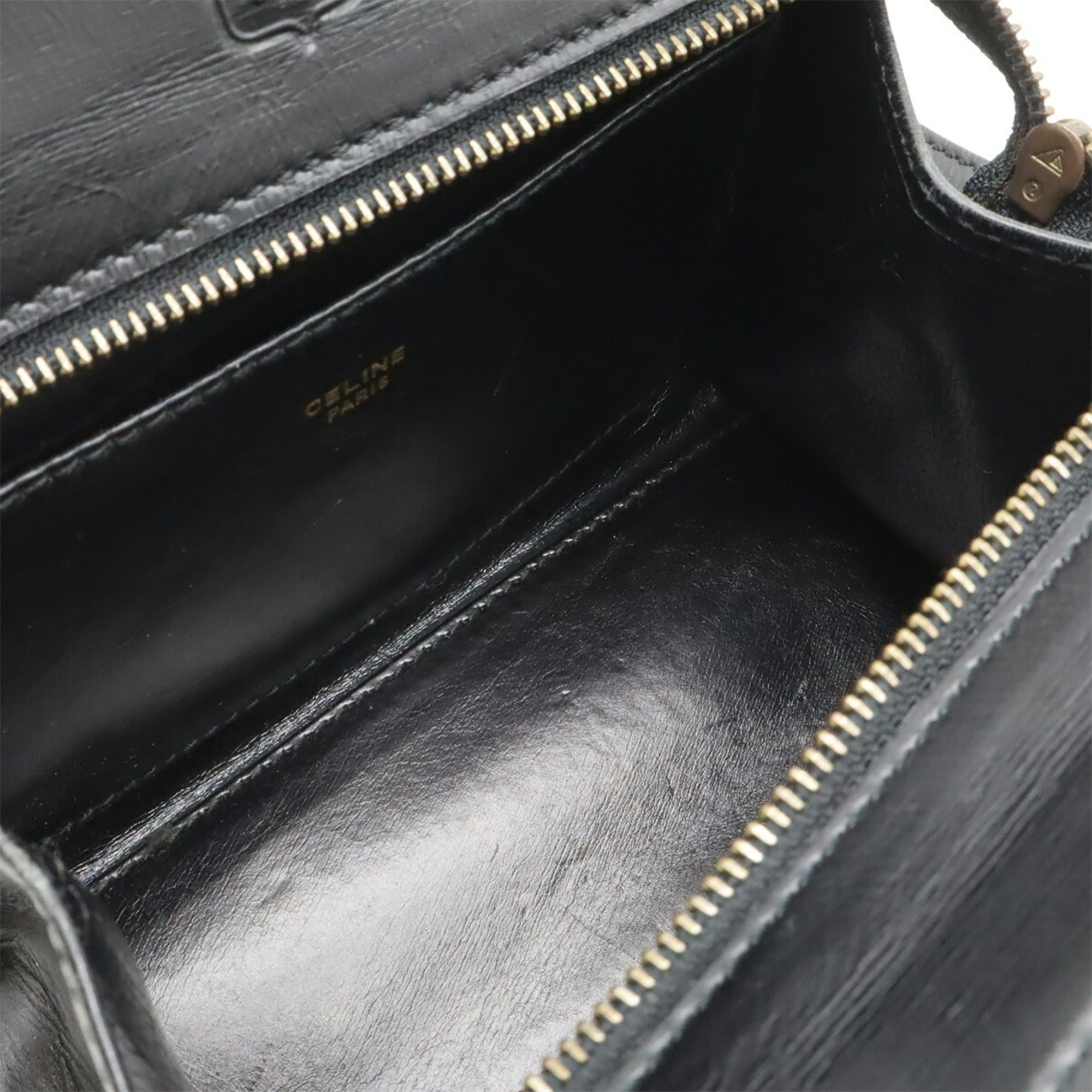 Celine CELINE handbag shoulder bag leather black Size ONE SIZE - 8 Thumbnail