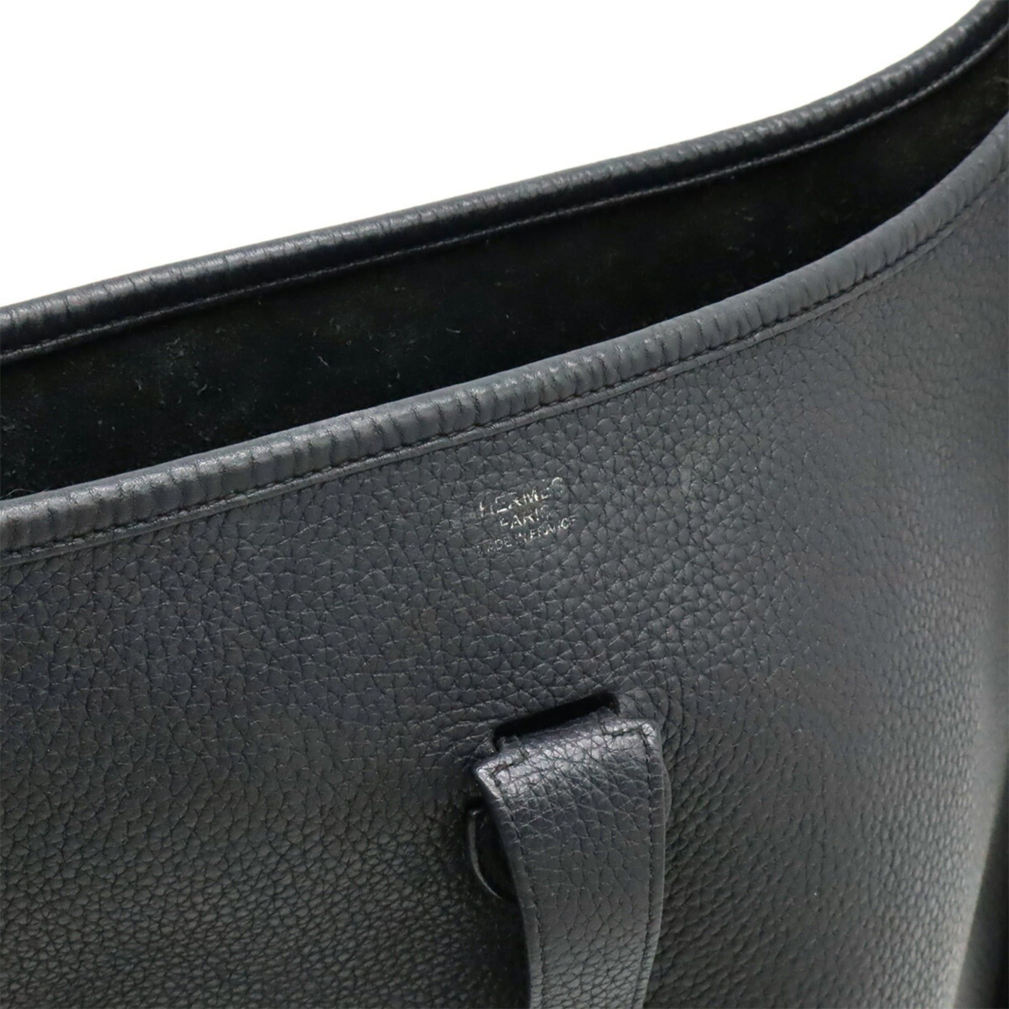Hermes HERMES Evelyn 3 III GM Shoulder Bag in Taurillon Clemence Leather, Black, with T Stamp Size ONE SIZE - 8 Thumbnail