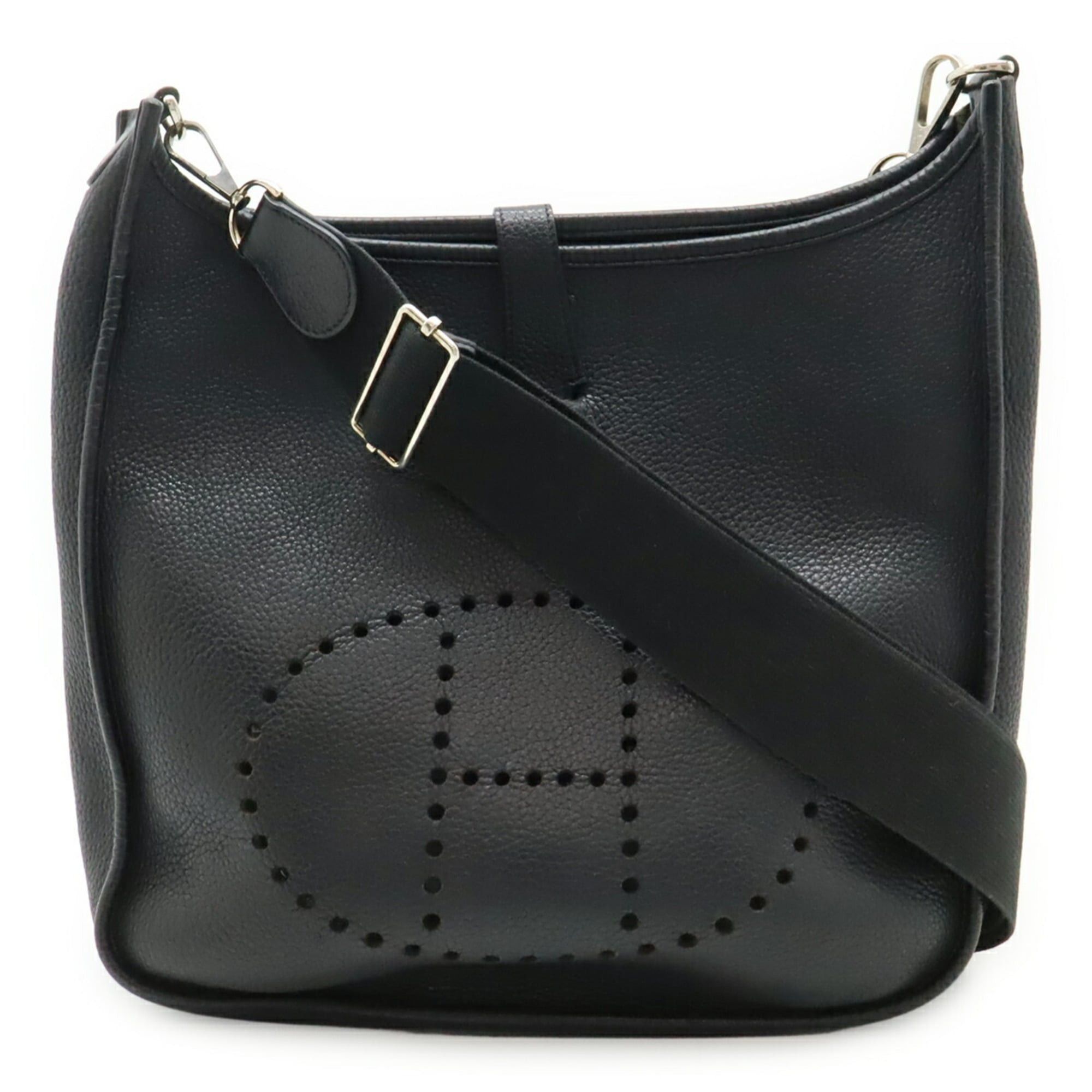 Hermes HERMES Evelyn 3 III GM Shoulder Bag in Taurillon Clemence Leather, Black, with T Stamp Size ONE SIZE - 2 Thumbnail