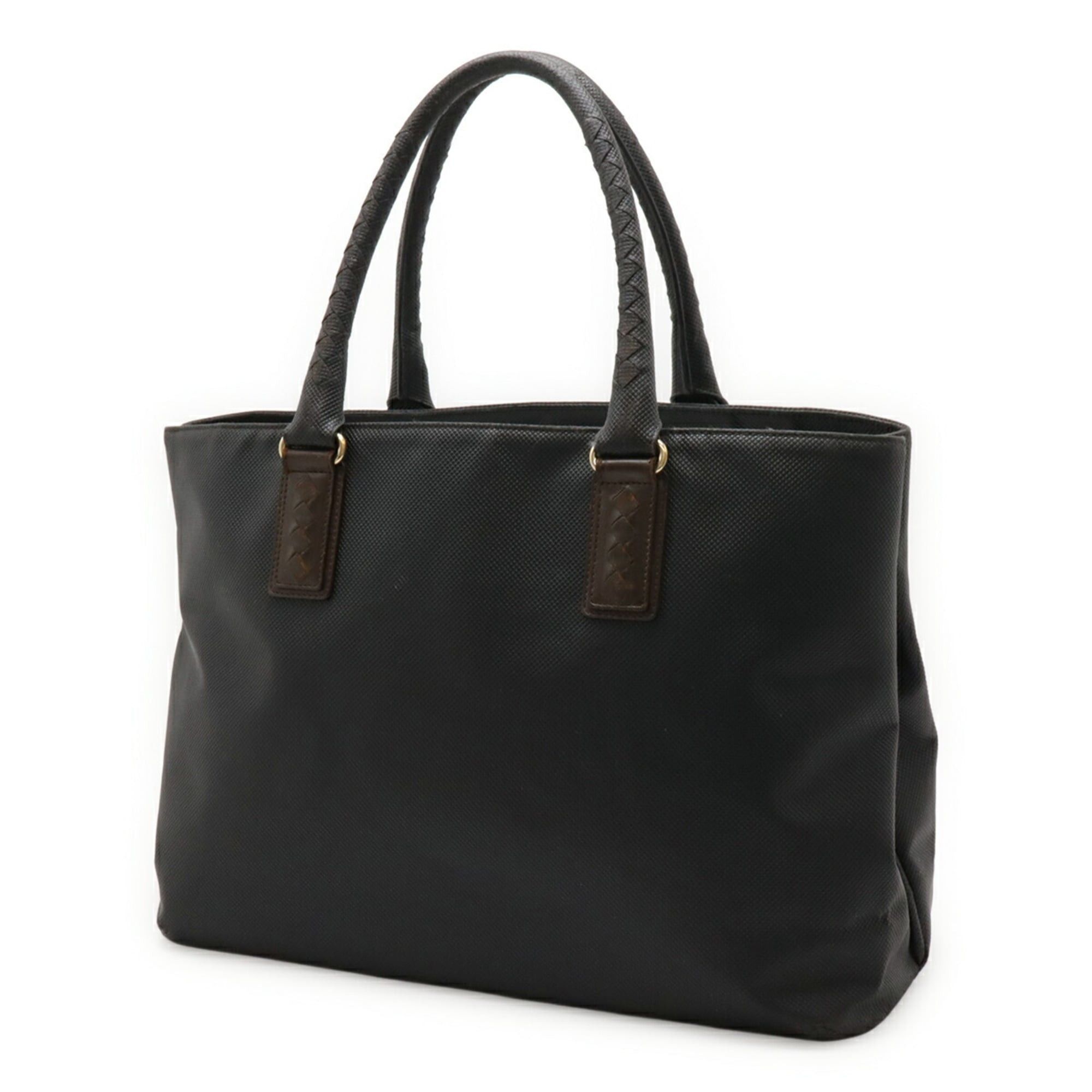 Bottega Veneta BOTTEGA VENETA Marco Polo Tote Bag in PVC and Leather, Dark Brown Black, 222499 Size ONE SIZE - 3 Thumbnail