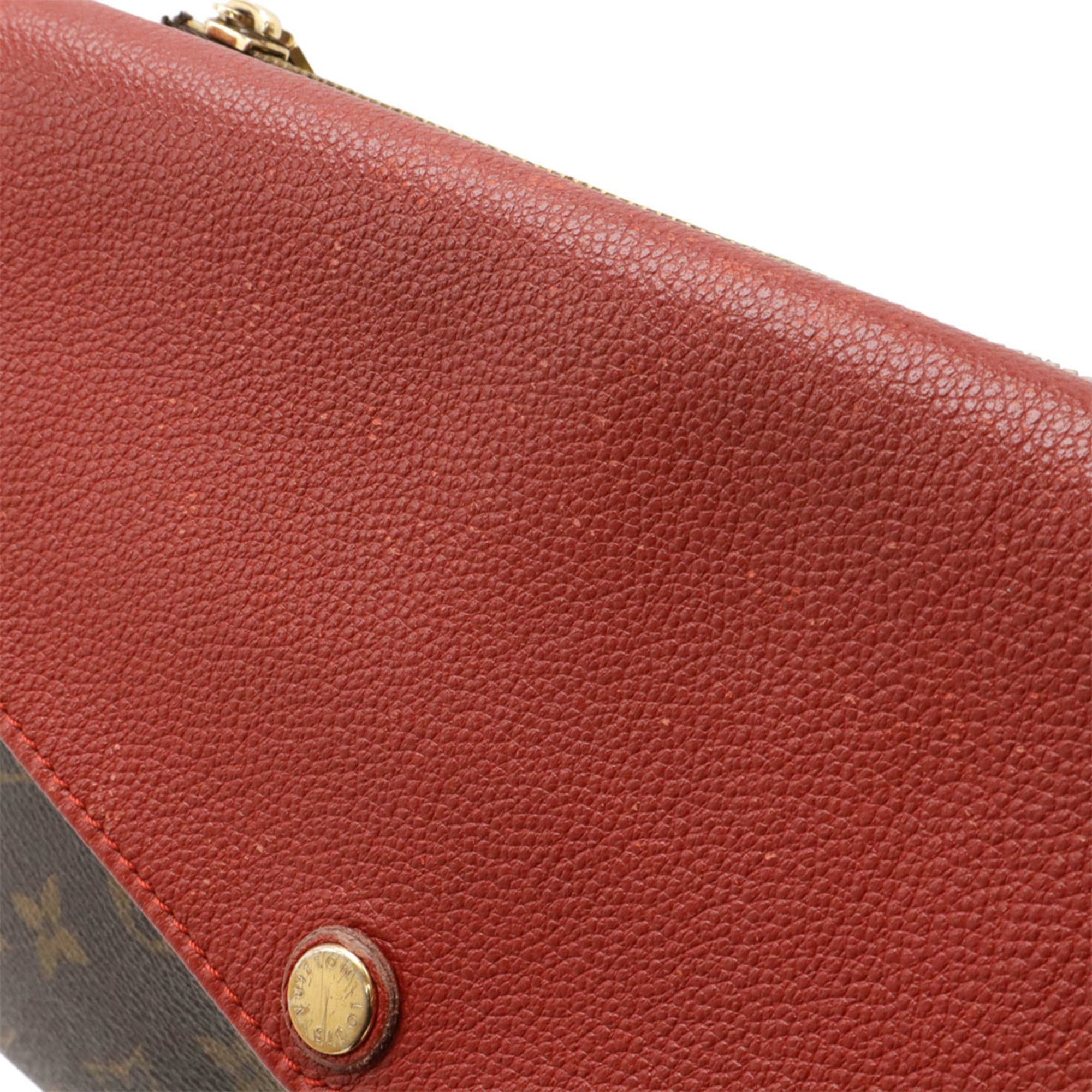 Louis Vuitton LOUIS VUITTON Monogram Twice Shoulder Bag Pochette Cerise Red M50184 Size ONE SIZE - 5 Thumbnail