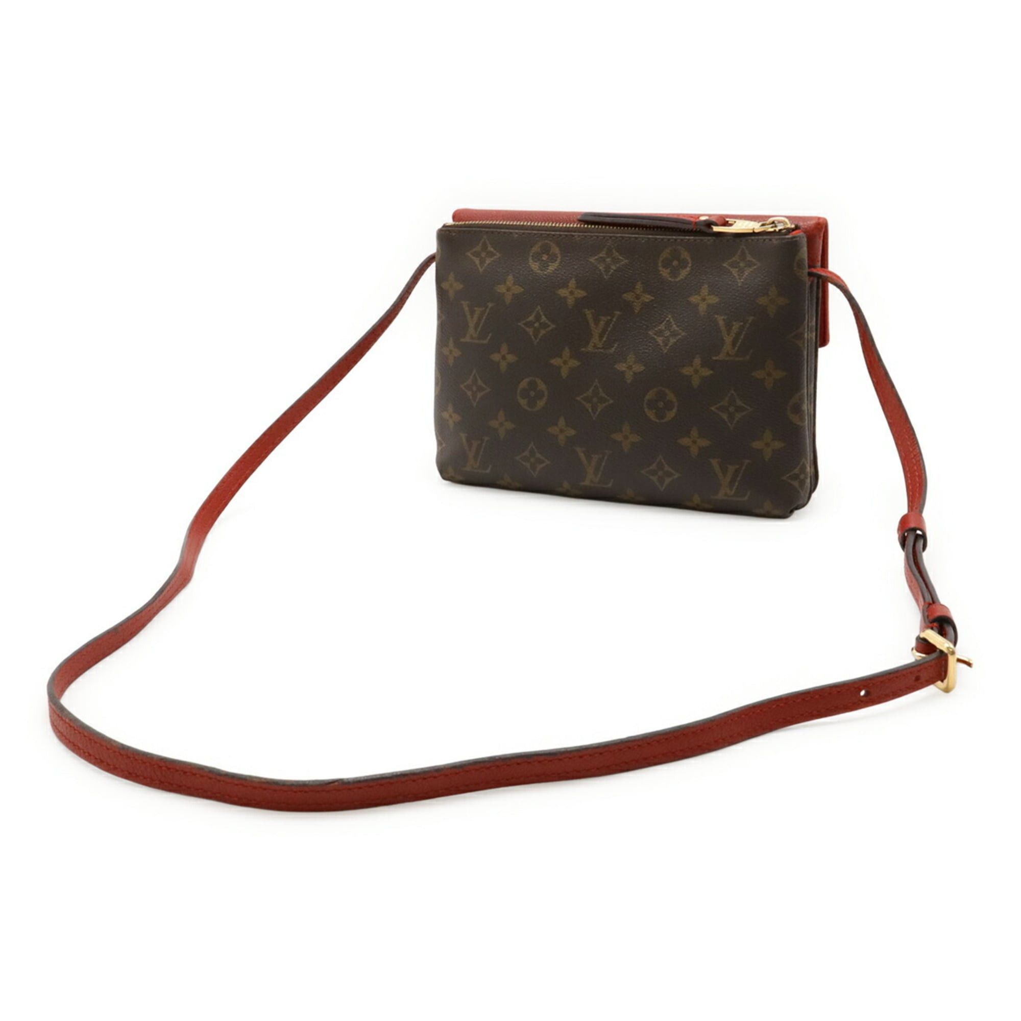 Louis Vuitton LOUIS VUITTON Monogram Twice Shoulder Bag Pochette Cerise Red M50184 Size ONE SIZE - 3 Thumbnail