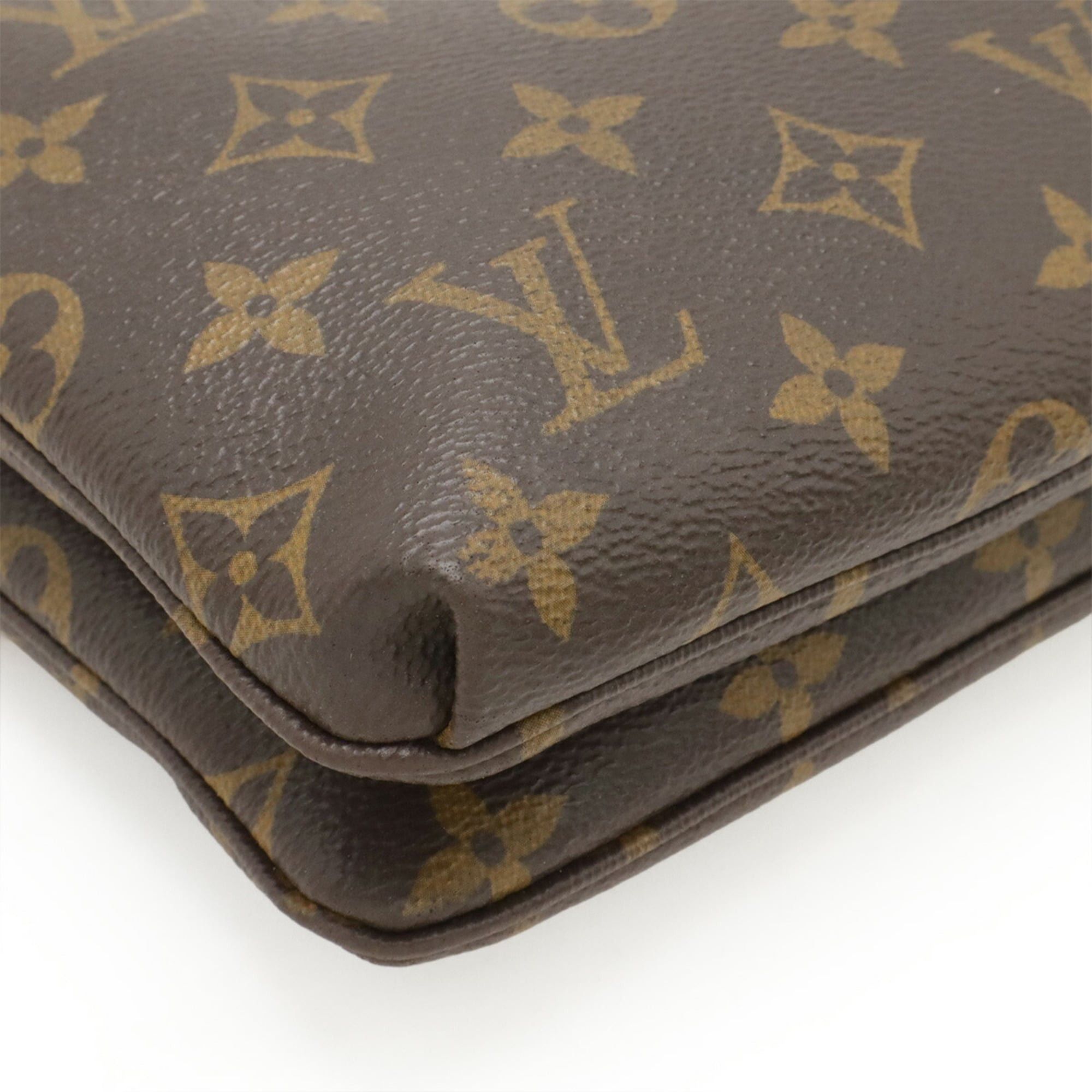 Louis Vuitton LOUIS VUITTON Monogram Twice Shoulder Bag Pochette Cerise Red M50184 Size ONE SIZE - 4 Thumbnail