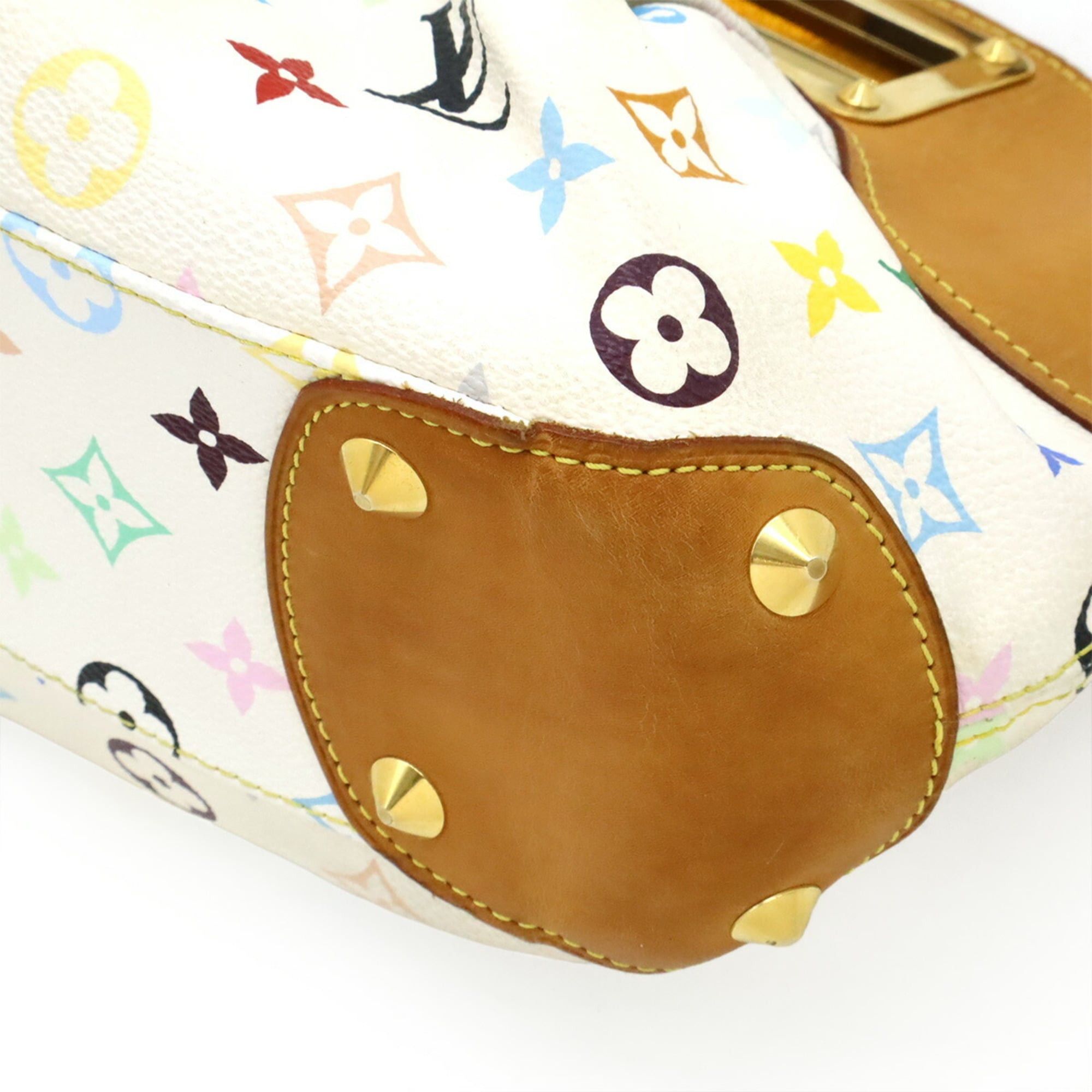 Louis Vuitton LOUIS VUITTON Monogram Multicolore Judy PM Handbag/Shoulder Bag in Bron White, M40257 Size ONE SIZE - 4 Thumbnail