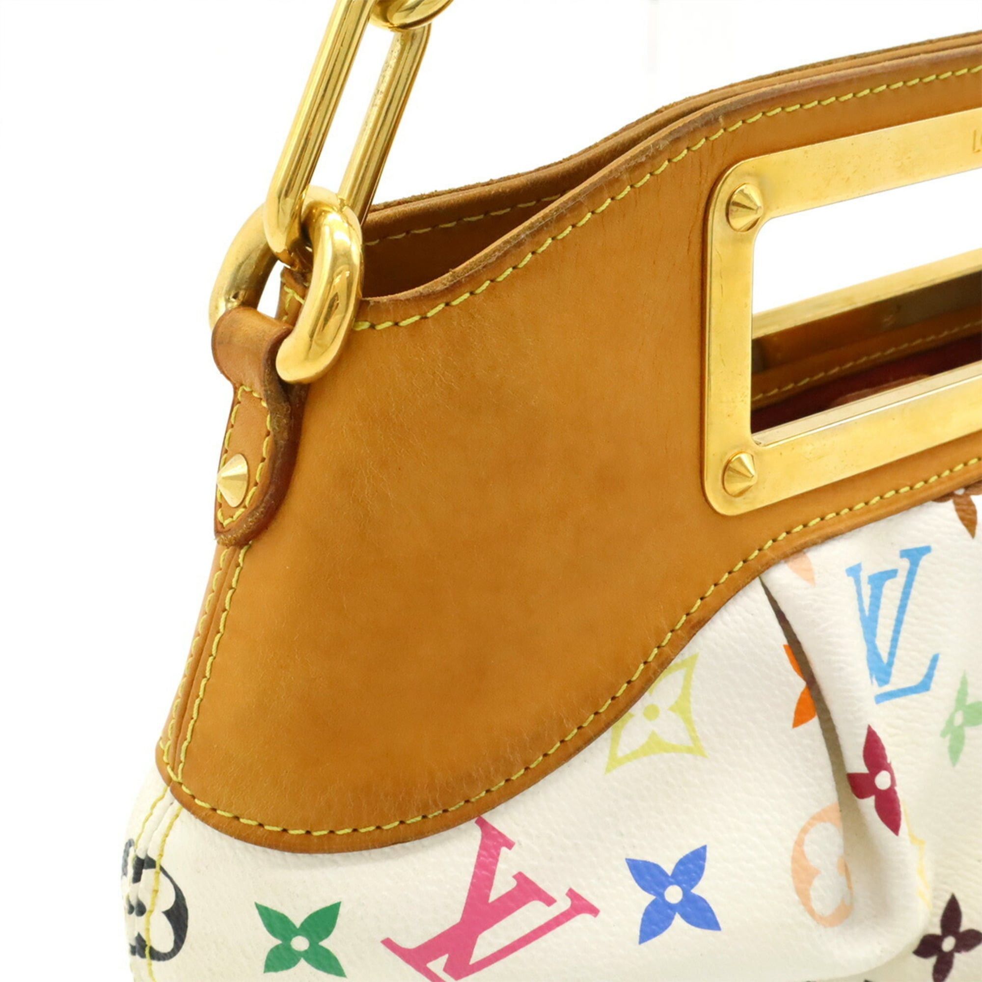 Louis Vuitton LOUIS VUITTON Monogram Multicolore Judy PM Handbag/Shoulder Bag in Bron White, M40257 Size ONE SIZE - 6 Thumbnail