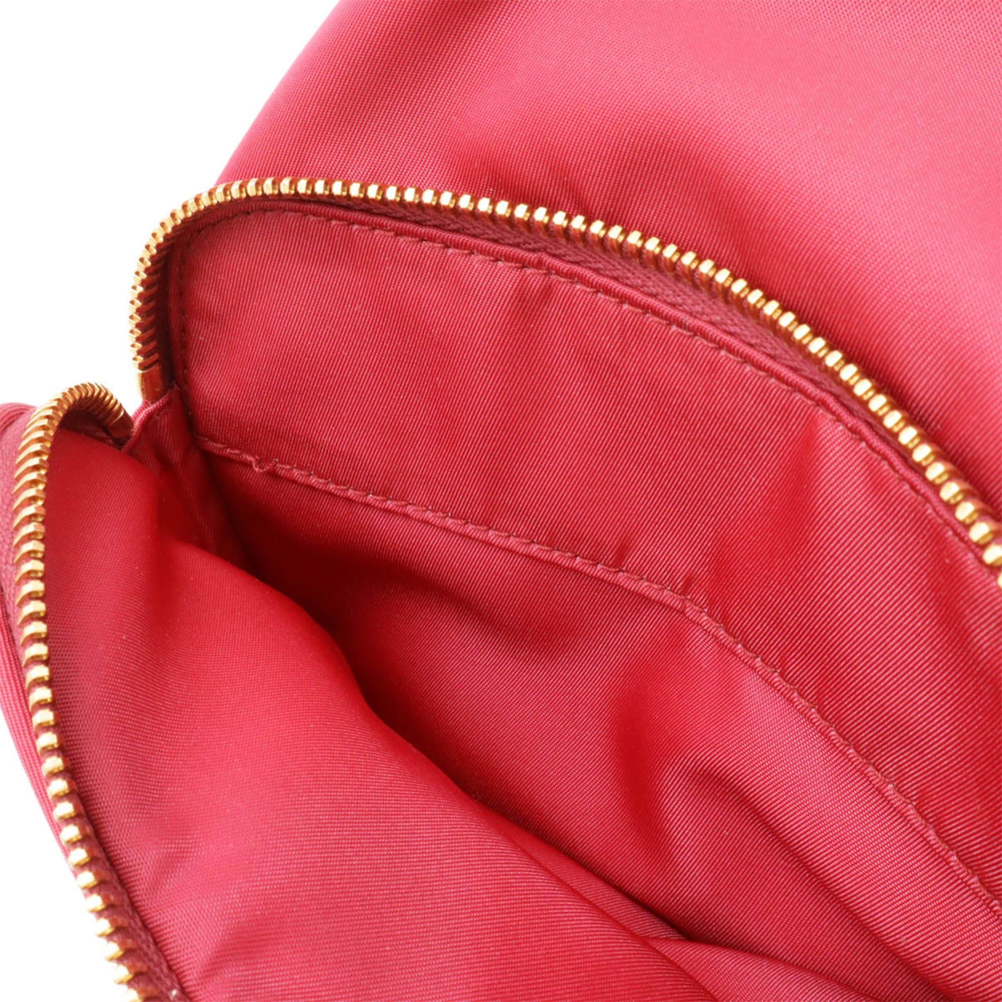 Prada Prada handbag bucket bag shoulder nylon leather pink 1BH038 Size ONE SIZE - 9 Thumbnail