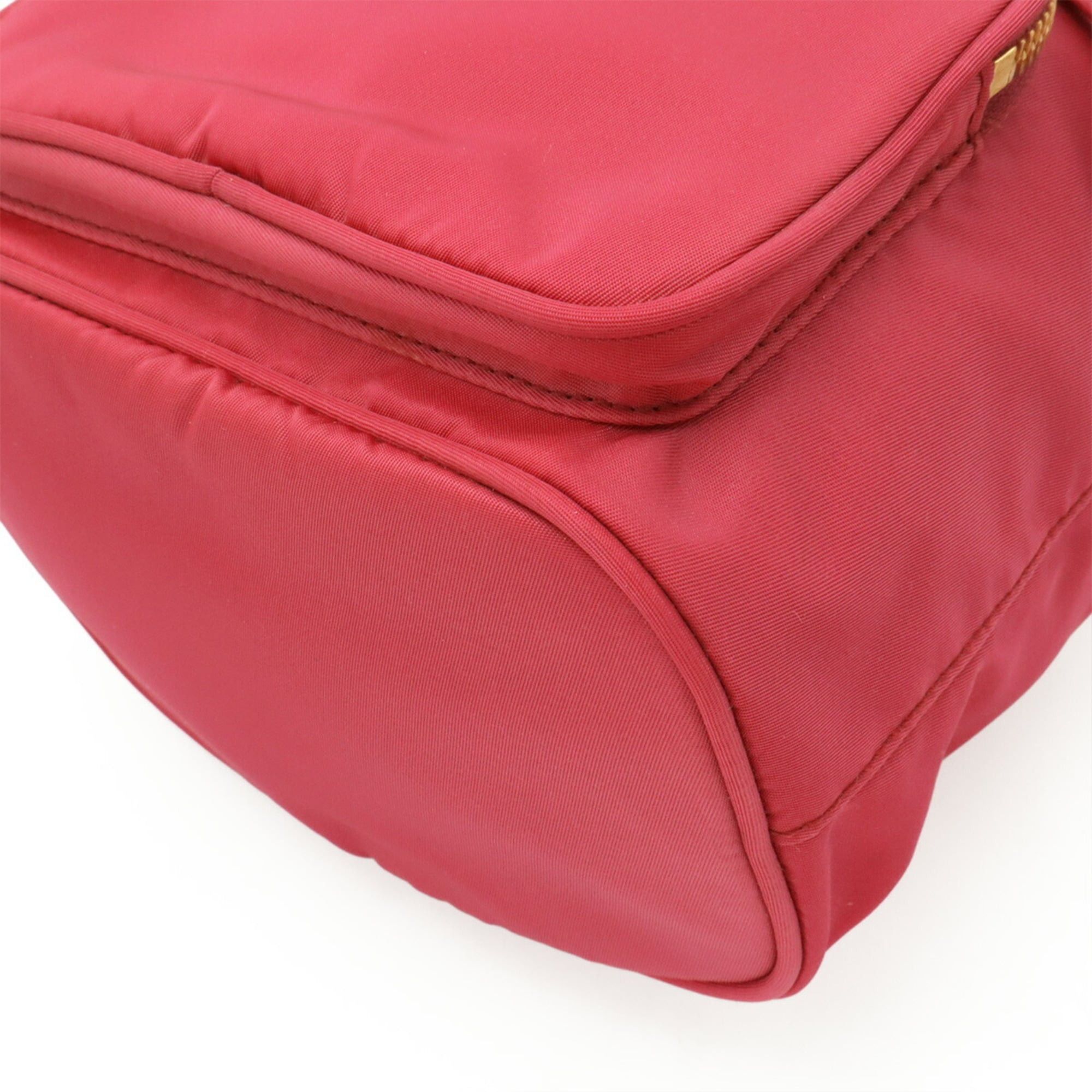 Prada Prada handbag bucket bag shoulder nylon leather pink 1BH038 Size ONE SIZE - 4 Thumbnail