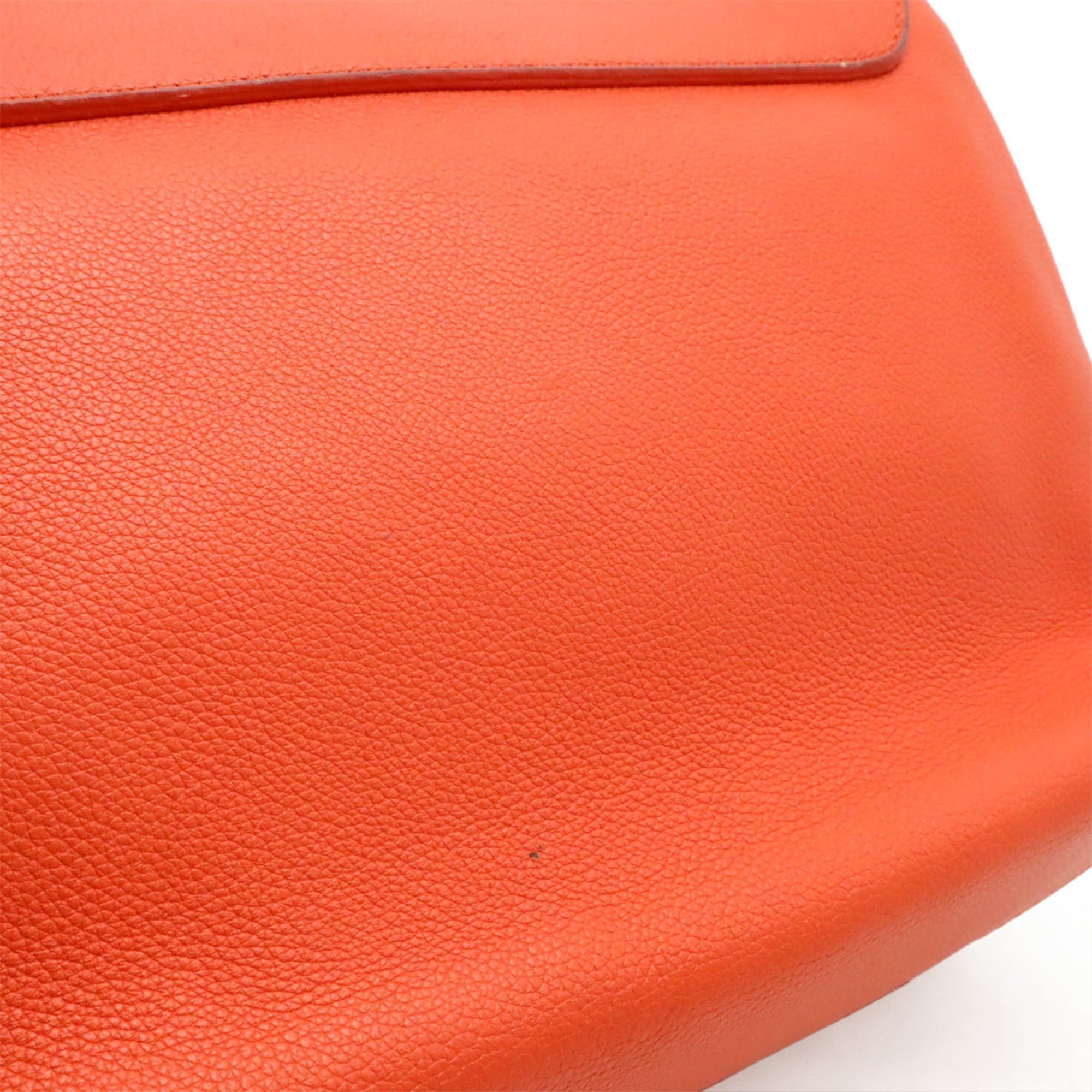 Louis Vuitton LOUIS VUITTON Lockme PM Handbag, One-Handle Leather, Orange Red, Black, M50360 Size ONE SIZE - 9 Thumbnail