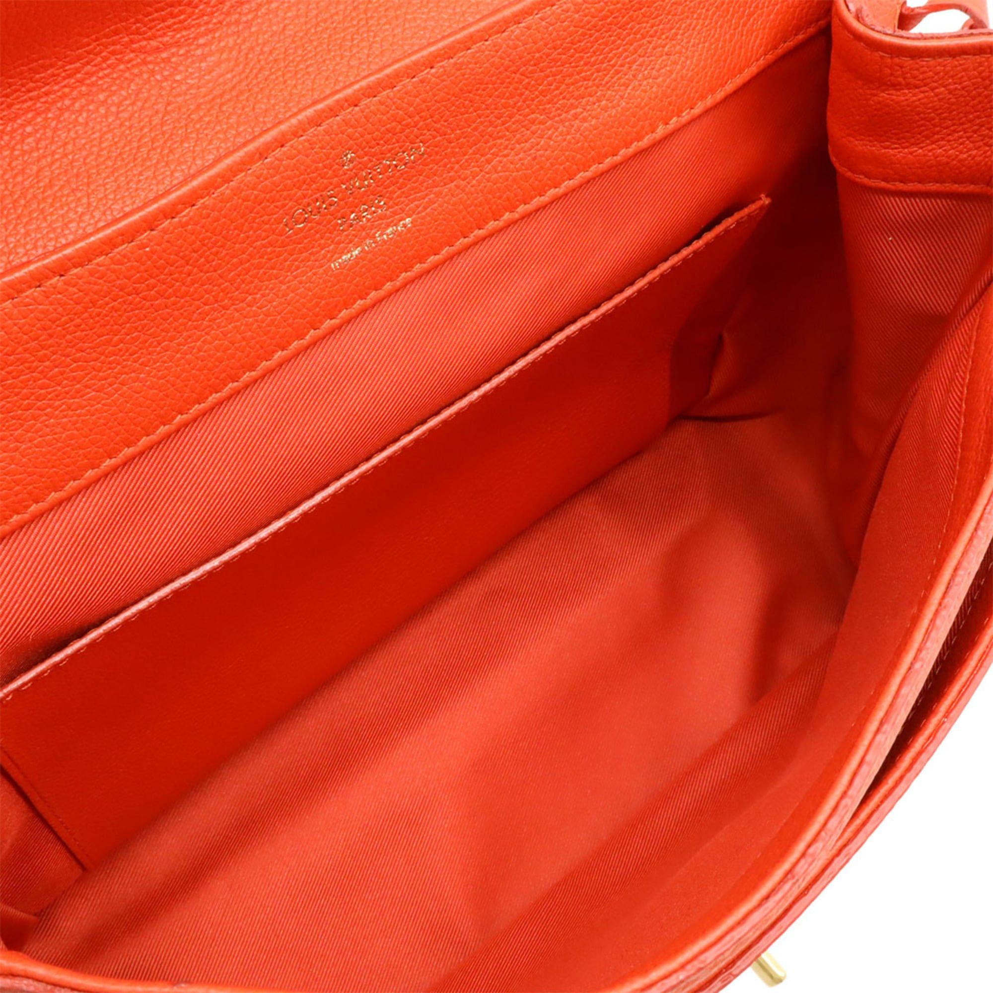 Louis Vuitton LOUIS VUITTON Lockme PM Handbag, One-Handle Leather, Orange Red, Black, M50360 Size ONE SIZE - 8 Thumbnail