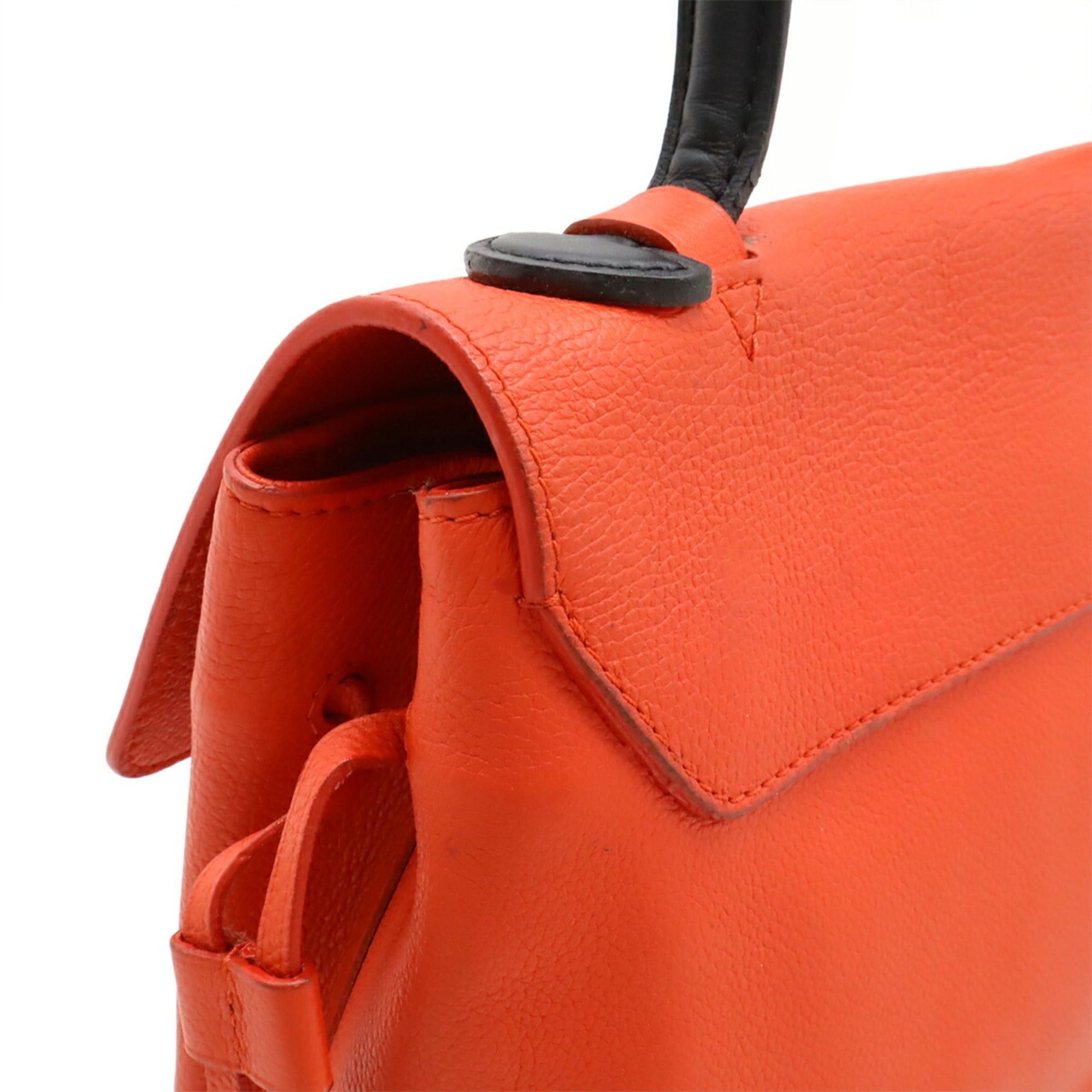 Louis Vuitton LOUIS VUITTON Lockme PM Handbag, One-Handle Leather, Orange Red, Black, M50360 Size ONE SIZE - 6 Thumbnail