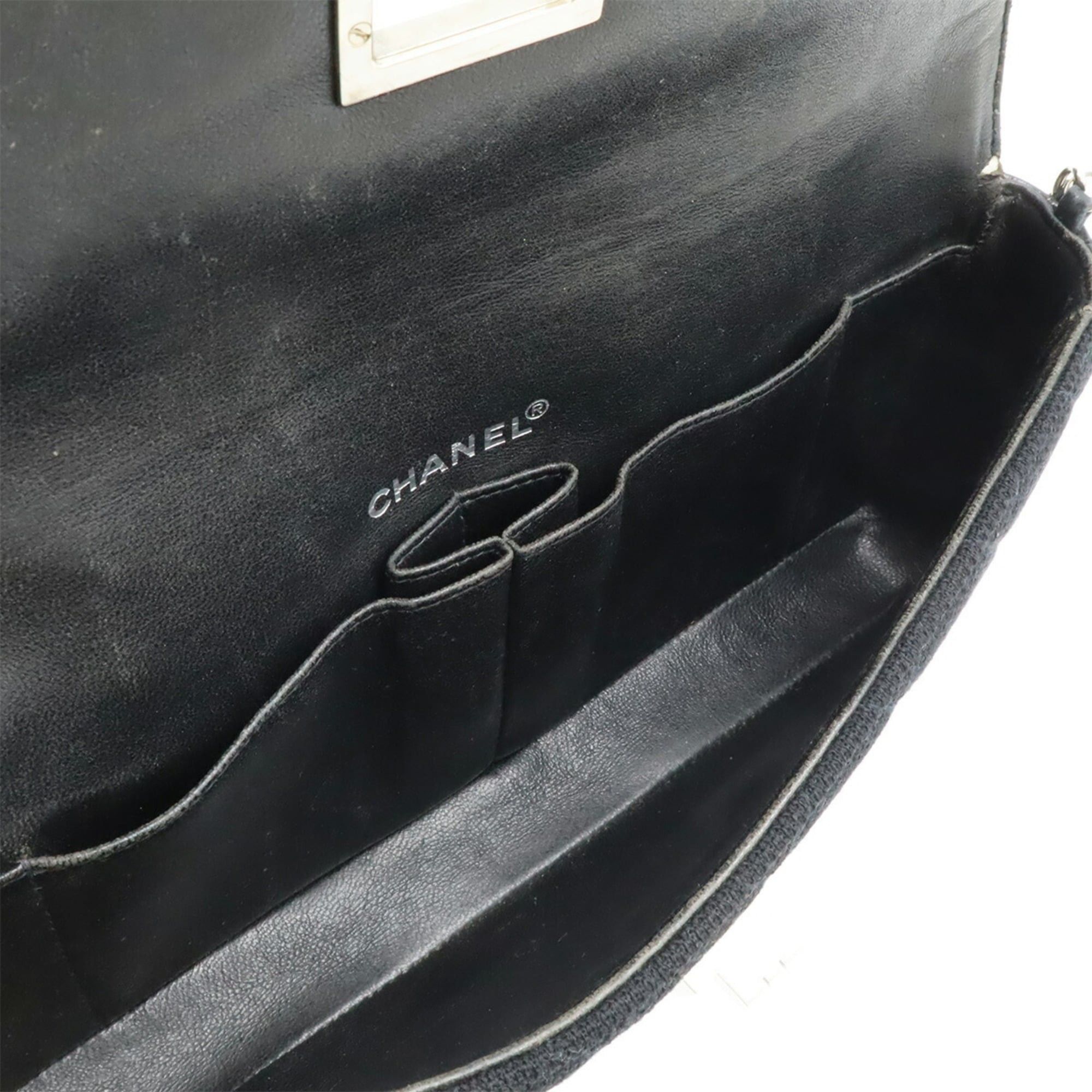 Chanel CHANEL 2.55 Matelasse Chain Shoulder Bag in Canvas, Patent Leather, and Black Size ONE SIZE - 8 Thumbnail