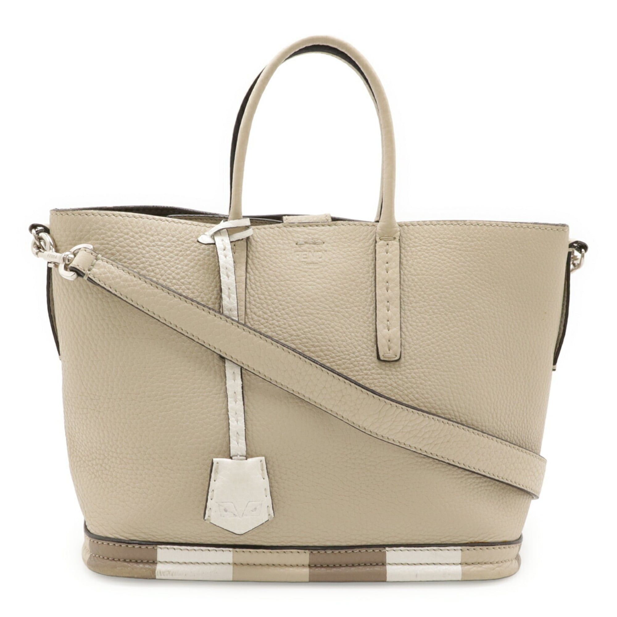 Fendi FENDI Selleria Handbag Shoulder Bag Leather Sand Beige 8BH349 Size ONE SIZE - 2 Thumbnail