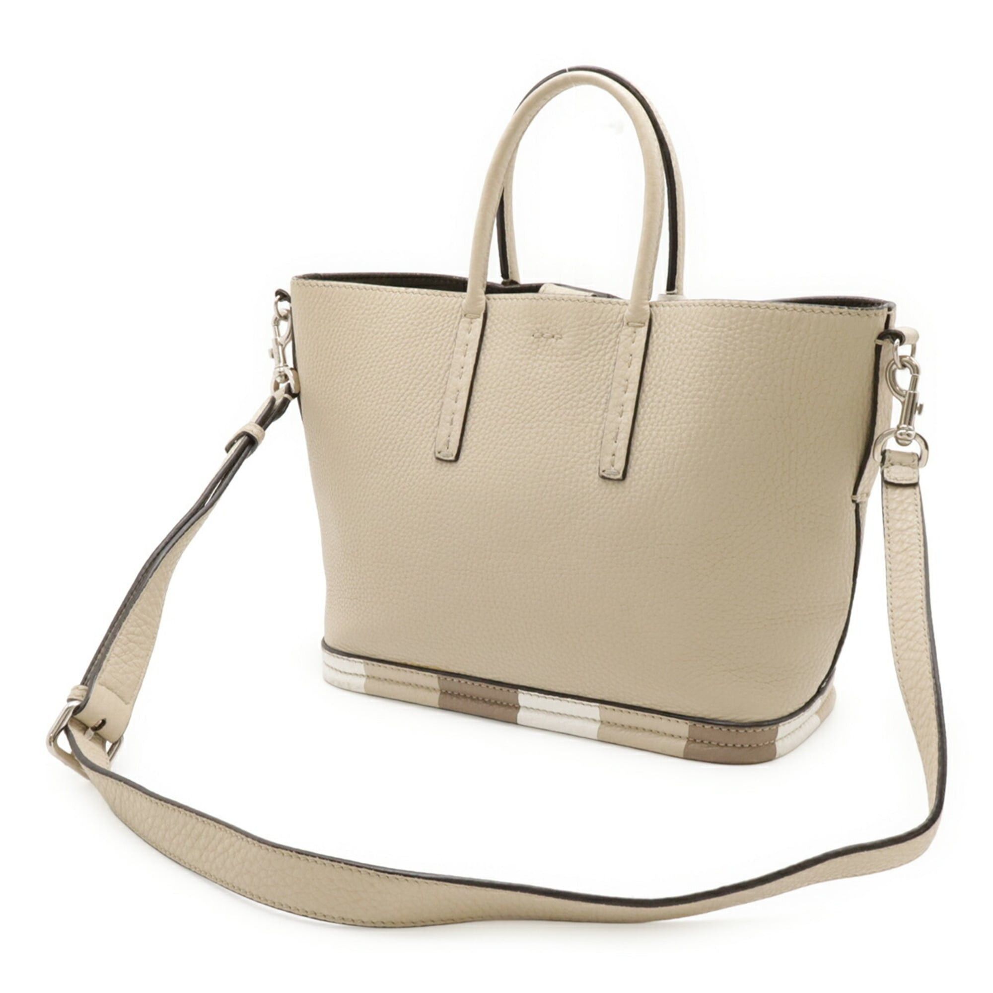 Fendi FENDI Selleria Handbag Shoulder Bag Leather Sand Beige 8BH349 Size ONE SIZE - 3 Thumbnail