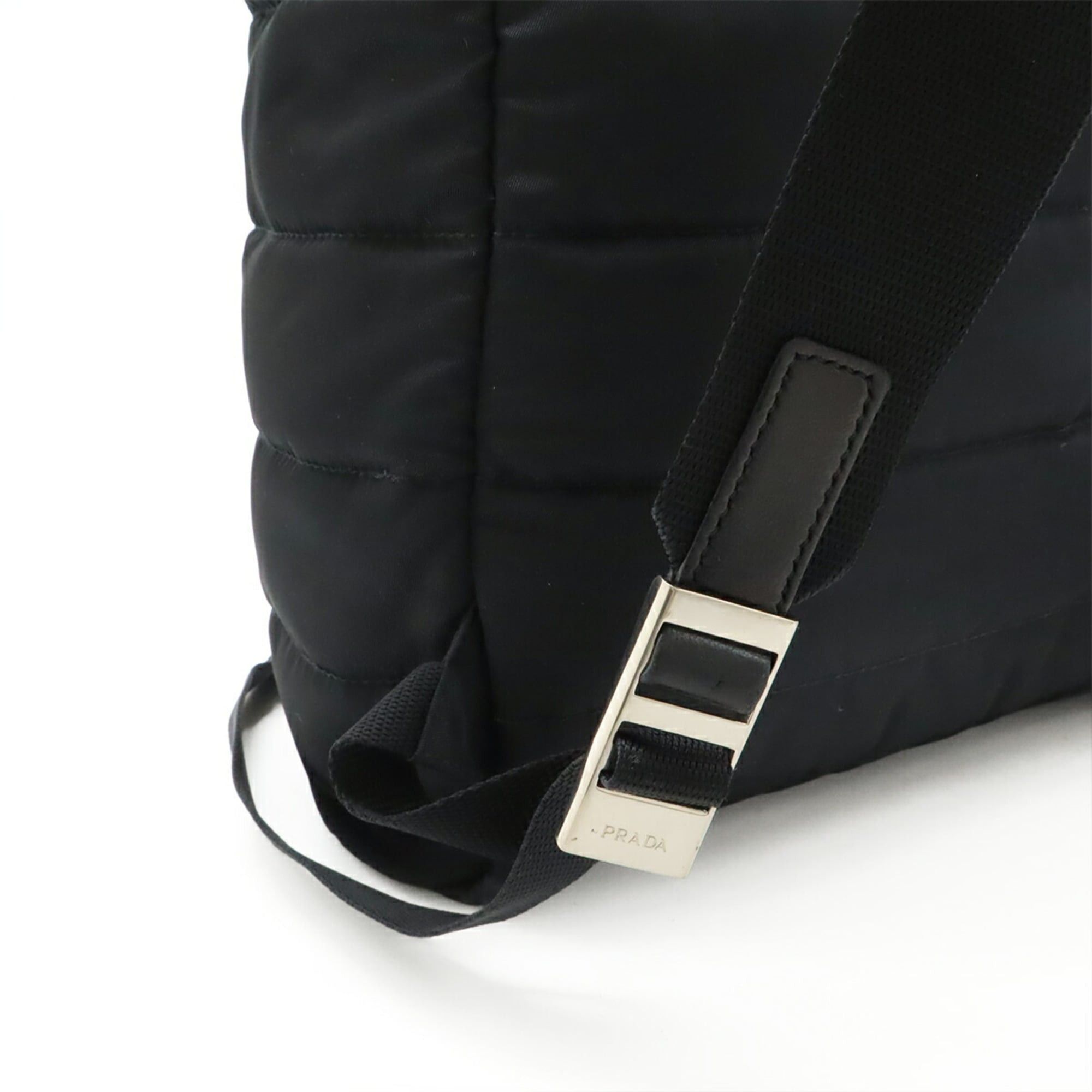 Prada PRADA Triangle Backpack, Quilted Nylon and Leather, Black, 1BZ002 Size ONE SIZE - 6 Thumbnail