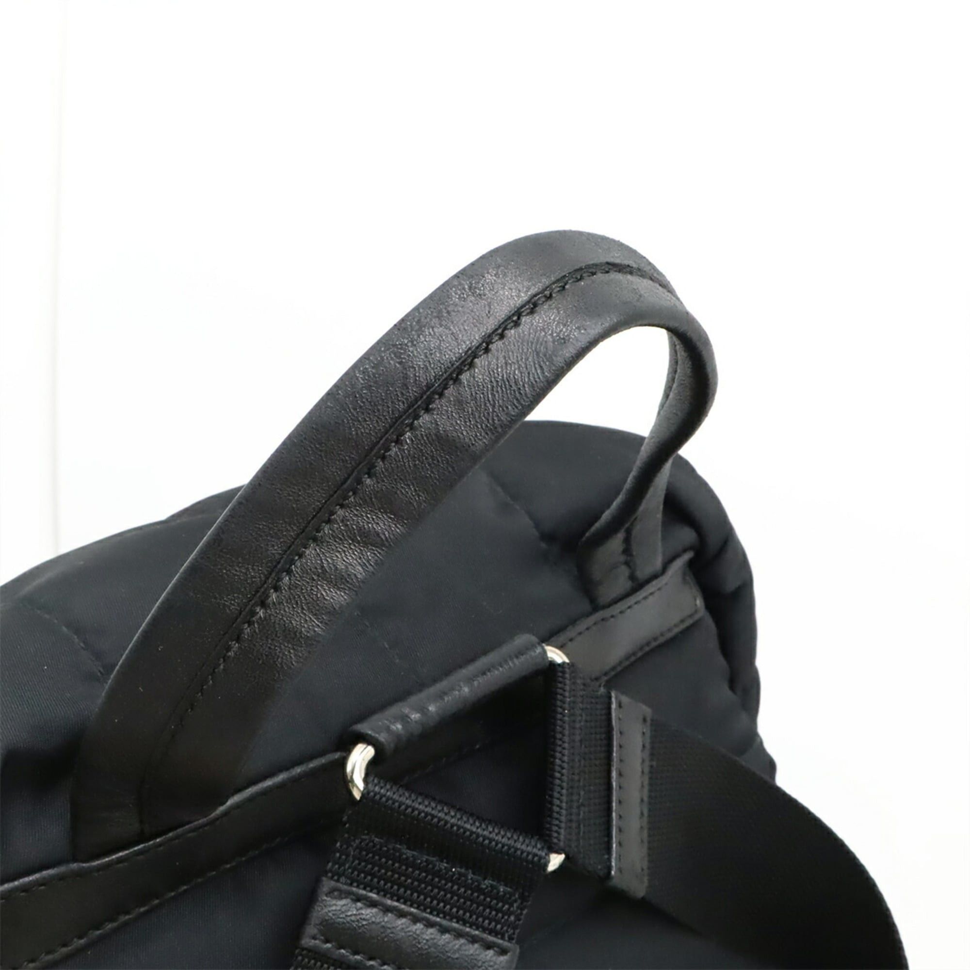 Prada PRADA Triangle Backpack, Quilted Nylon and Leather, Black, 1BZ002 Size ONE SIZE - 5 Thumbnail