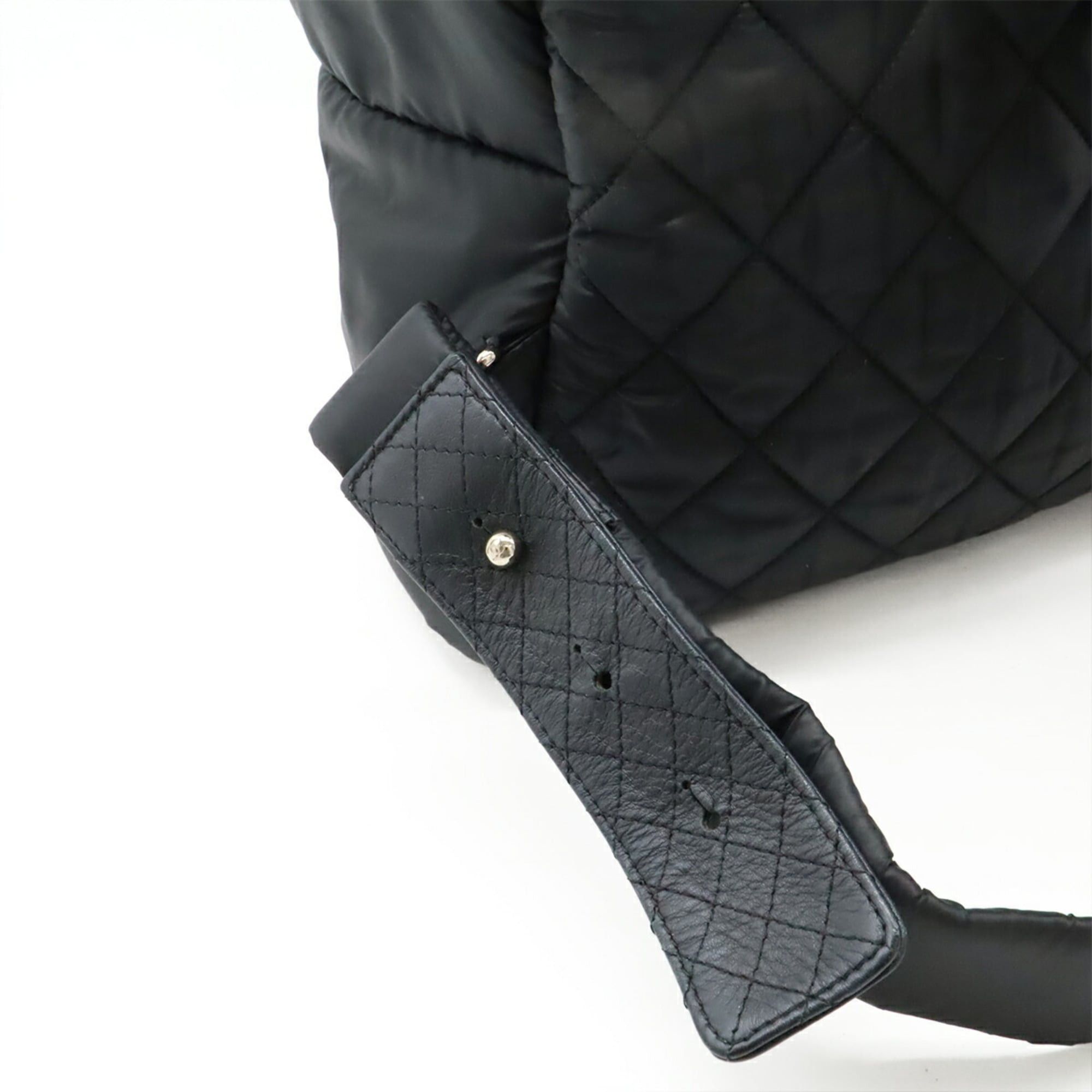 Chanel CHANEL Coco Cocoon Backpack/Daypack in Quilted Nylon and Leather, Black Bordeaux, A92559 Size ONE SIZE - 6 Thumbnail