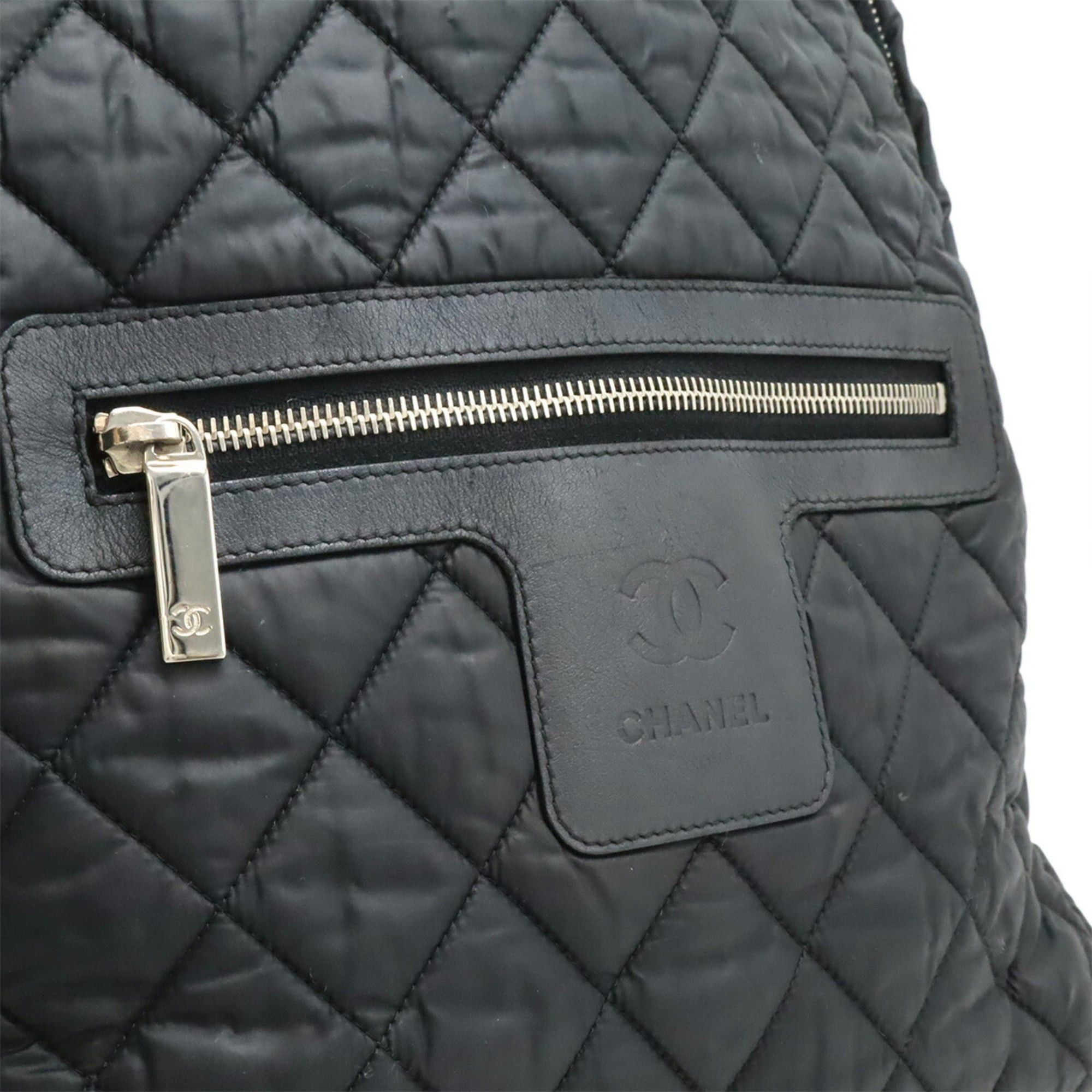 Chanel CHANEL Coco Cocoon Backpack/Daypack in Quilted Nylon and Leather, Black Bordeaux, A92559 Size ONE SIZE - 10 Thumbnail