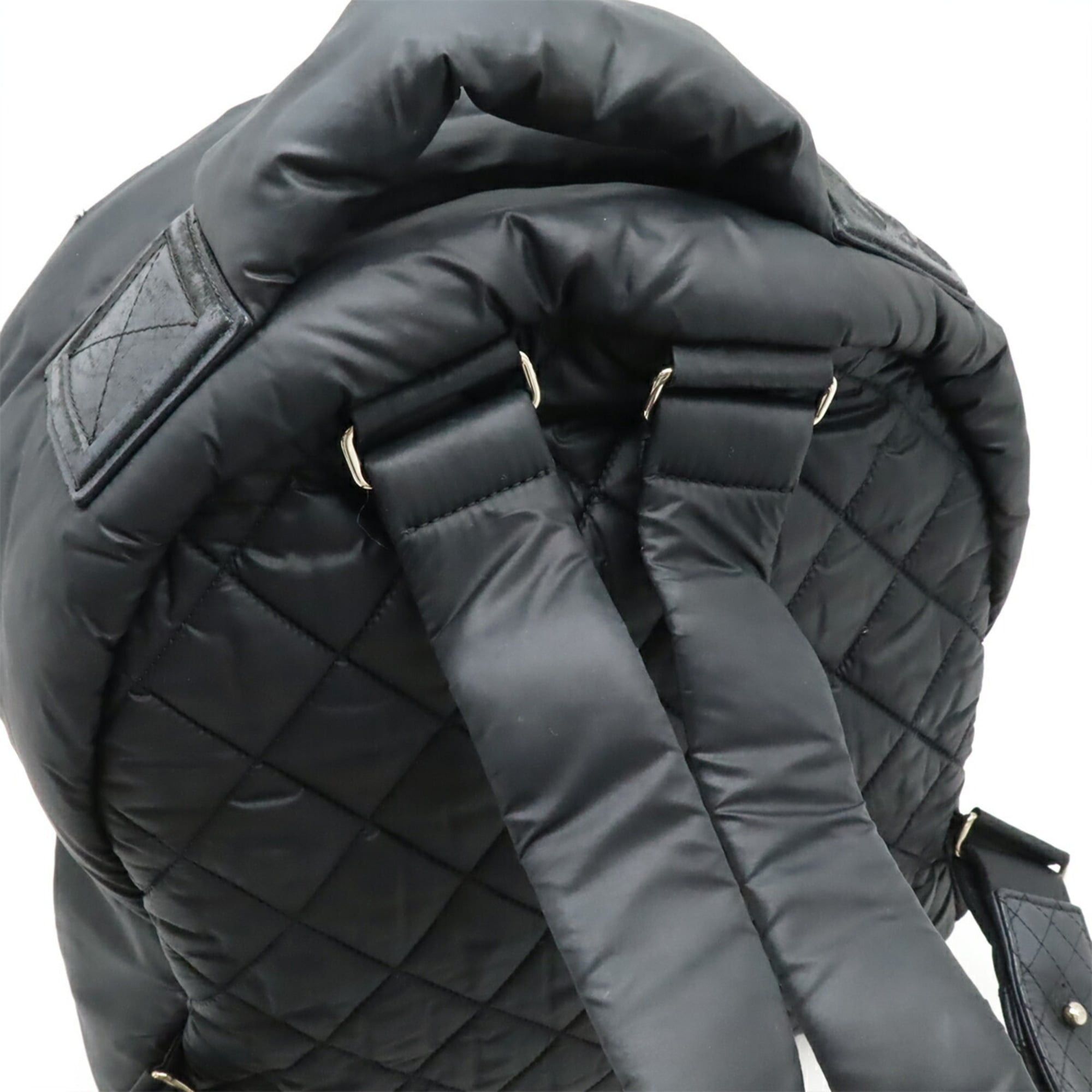 Chanel CHANEL Coco Cocoon Backpack/Daypack in Quilted Nylon and Leather, Black Bordeaux, A92559 Size ONE SIZE - 5 Thumbnail