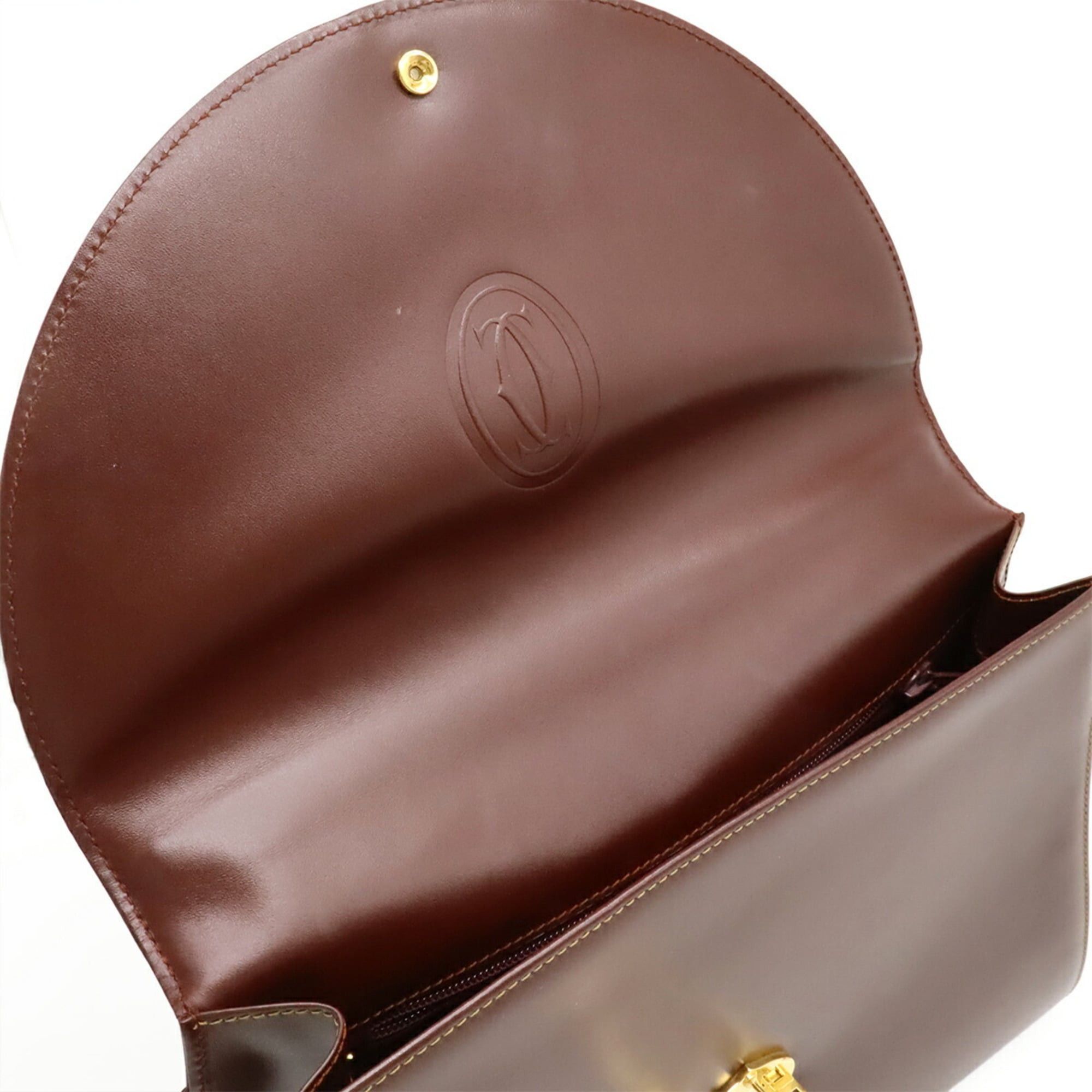 Cartier Cartier Must Handbag, One-Handle, Calf Leather, Bordeaux Size ONE SIZE - 7 Thumbnail
