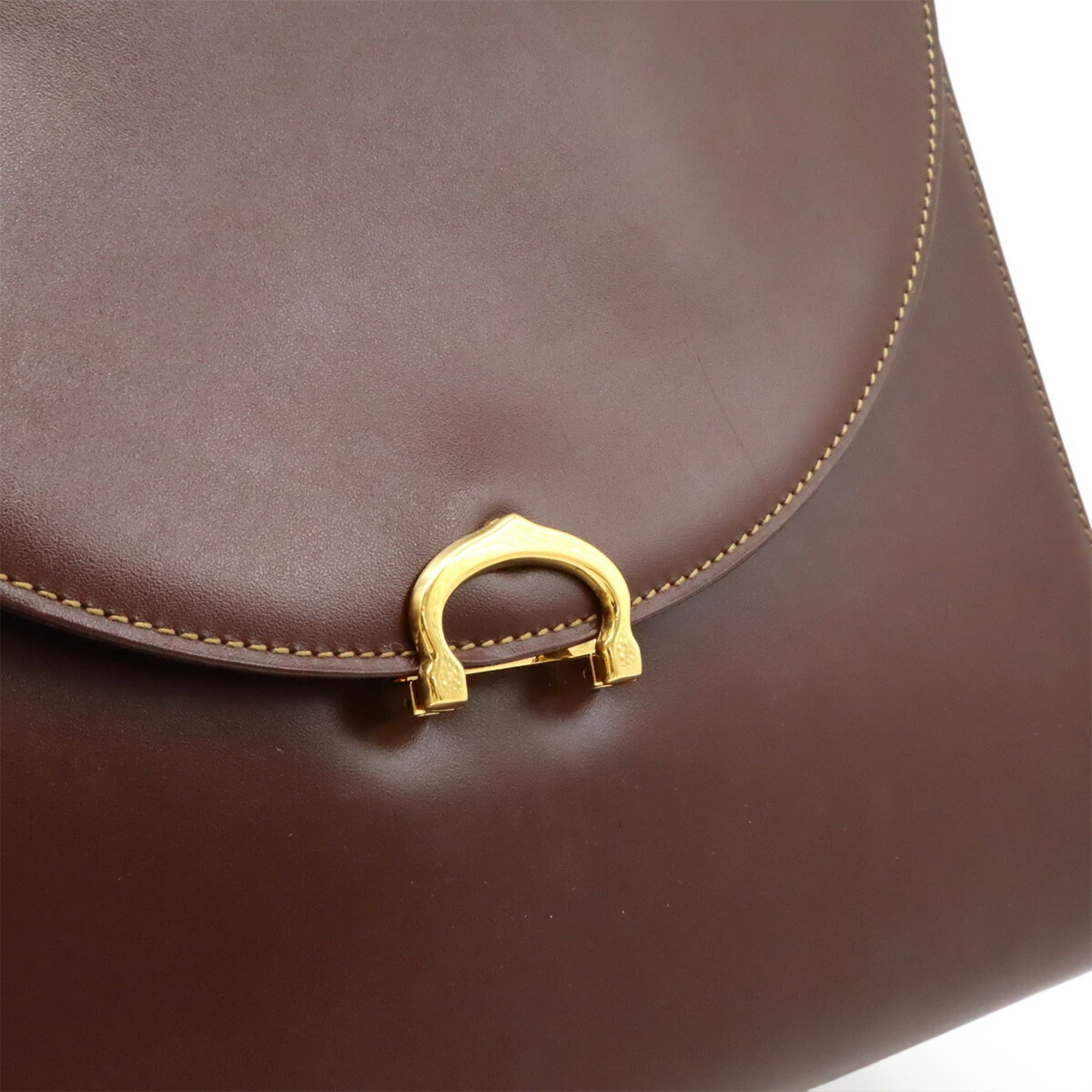 Cartier Cartier Must Handbag, One-Handle, Calf Leather, Bordeaux Size ONE SIZE - 10 Thumbnail