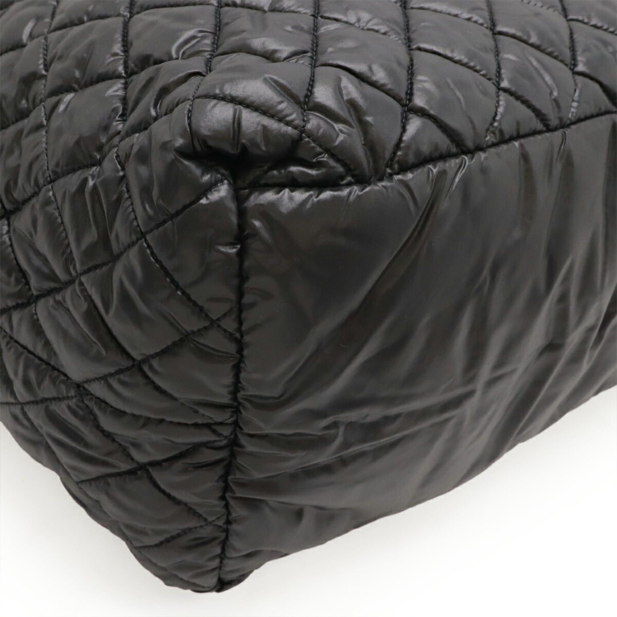 Chanel CHANEL Coco Cocoon Medium Tote MM Shoulder Bag Quilted Nylon Black A48611 Size ONE SIZE - 4 Thumbnail