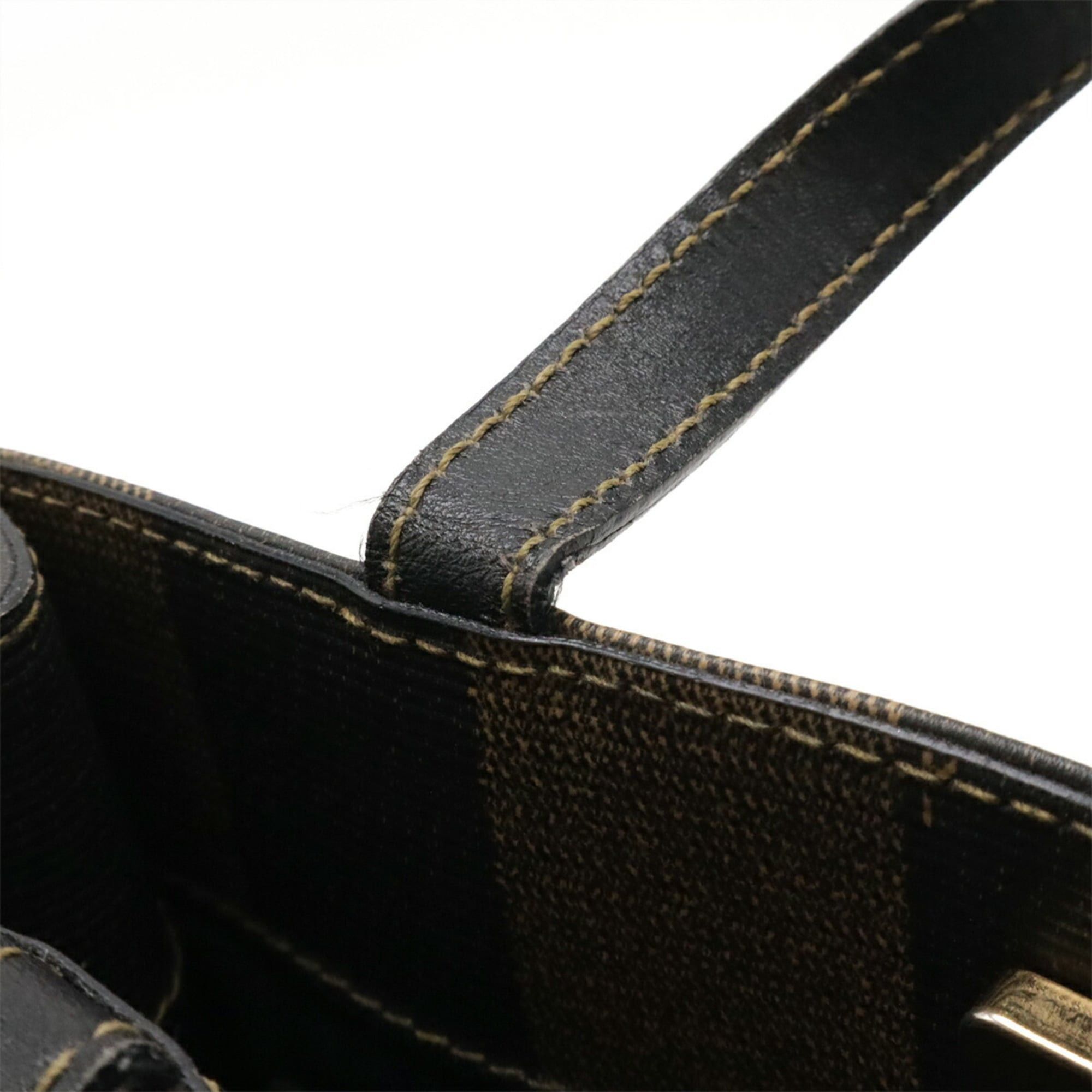 Fendi FENDI Pecan 3-Way Handbag, Shoulder Tote, Backpack, PVC Leather, Khaki Brown, Black, 30826 Size ONE SIZE - 7 Thumbnail