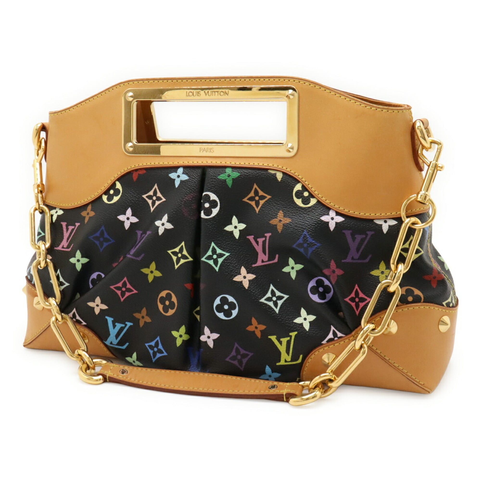 Louis Vuitton LOUIS VUITTON Monogram Multicolore Judy GM Handbag/Shoulder Bag in Noir and Black, M40256 Size ONE SIZE - 3 Thumbnail