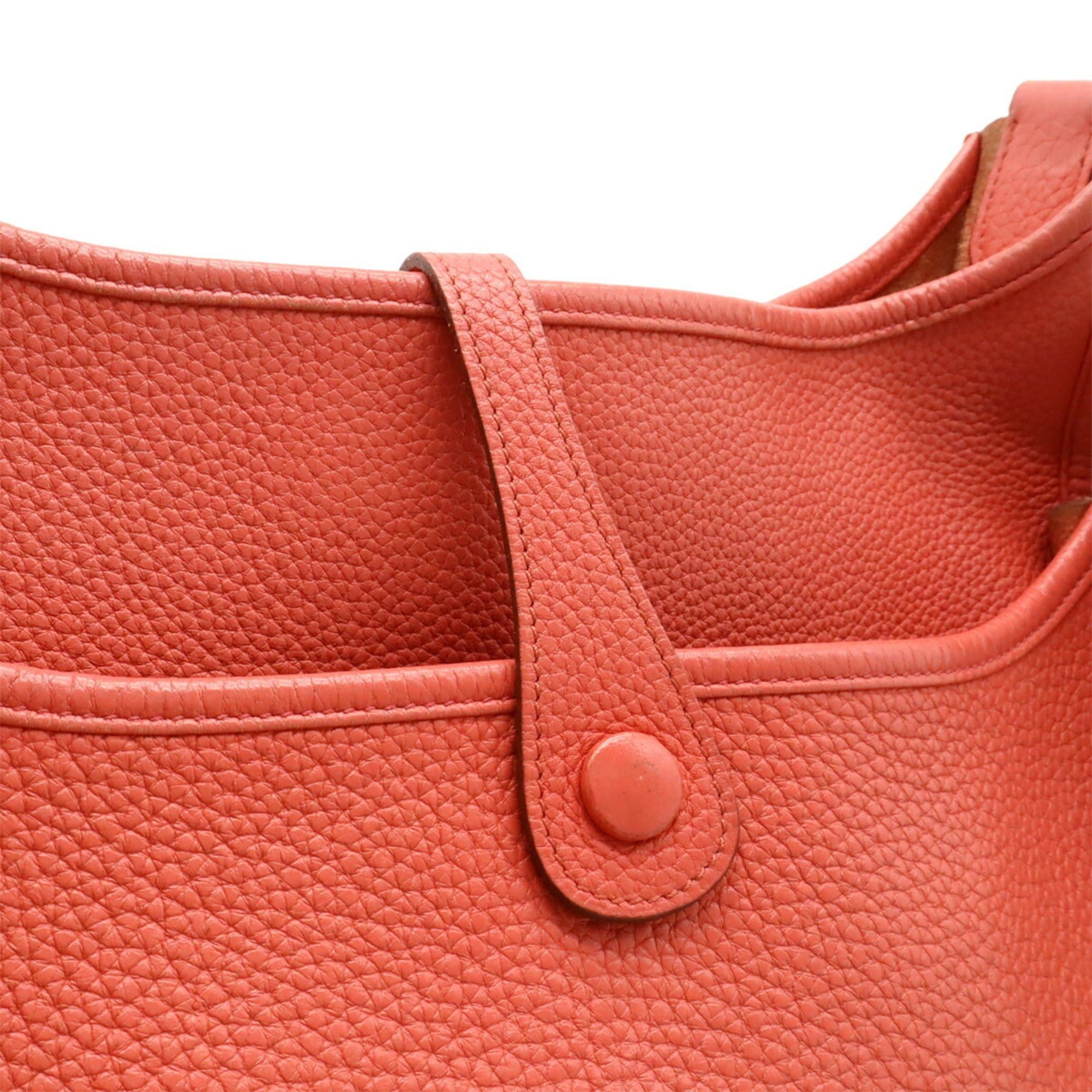 Hermes HERMES Evelyn 3 III PM Shoulder Bag in Taurillon Clemence Leather with Bougainvillea Pattern Pink, Stamped "M" Size ONE SIZE - 9 Thumbnail