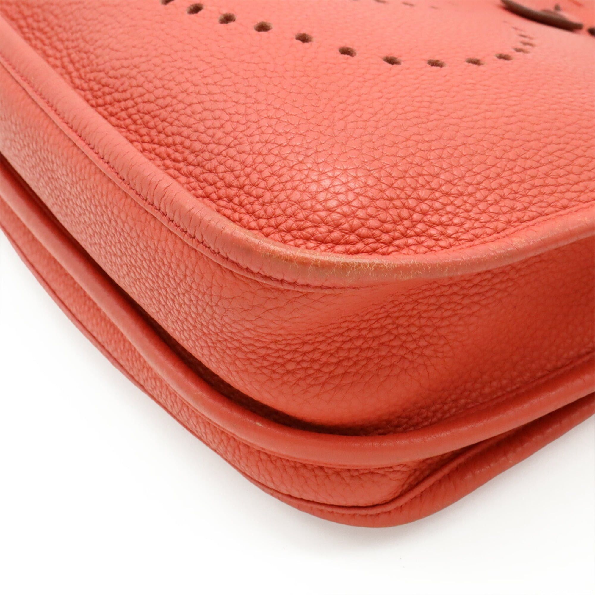 Hermes HERMES Evelyn 3 III PM Shoulder Bag in Taurillon Clemence Leather with Bougainvillea Pattern Pink, Stamped "M" Size ONE SIZE - 4 Thumbnail