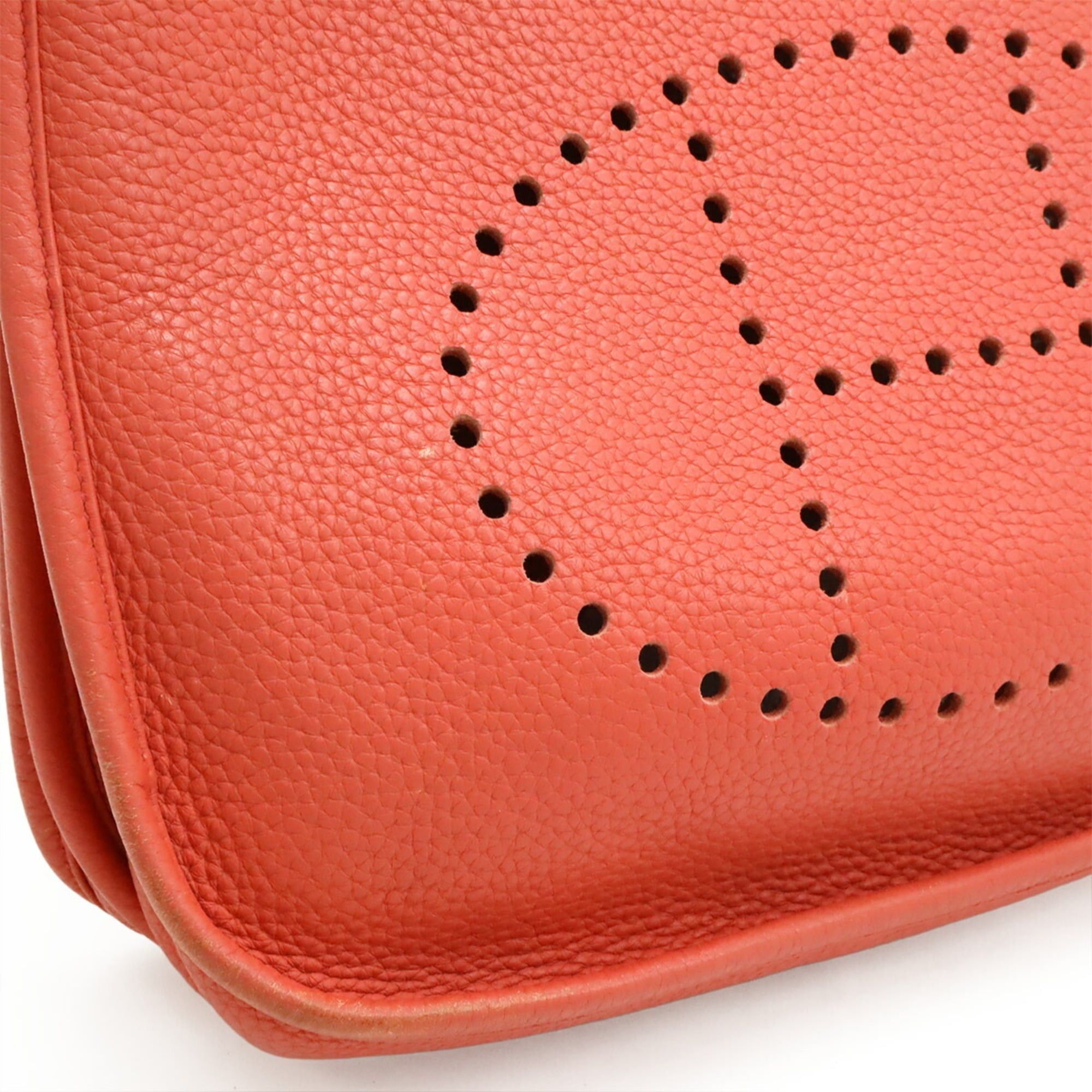 Hermes HERMES Evelyn 3 III PM Shoulder Bag in Taurillon Clemence Leather with Bougainvillea Pattern Pink, Stamped "M" Size ONE SIZE - 10 Thumbnail