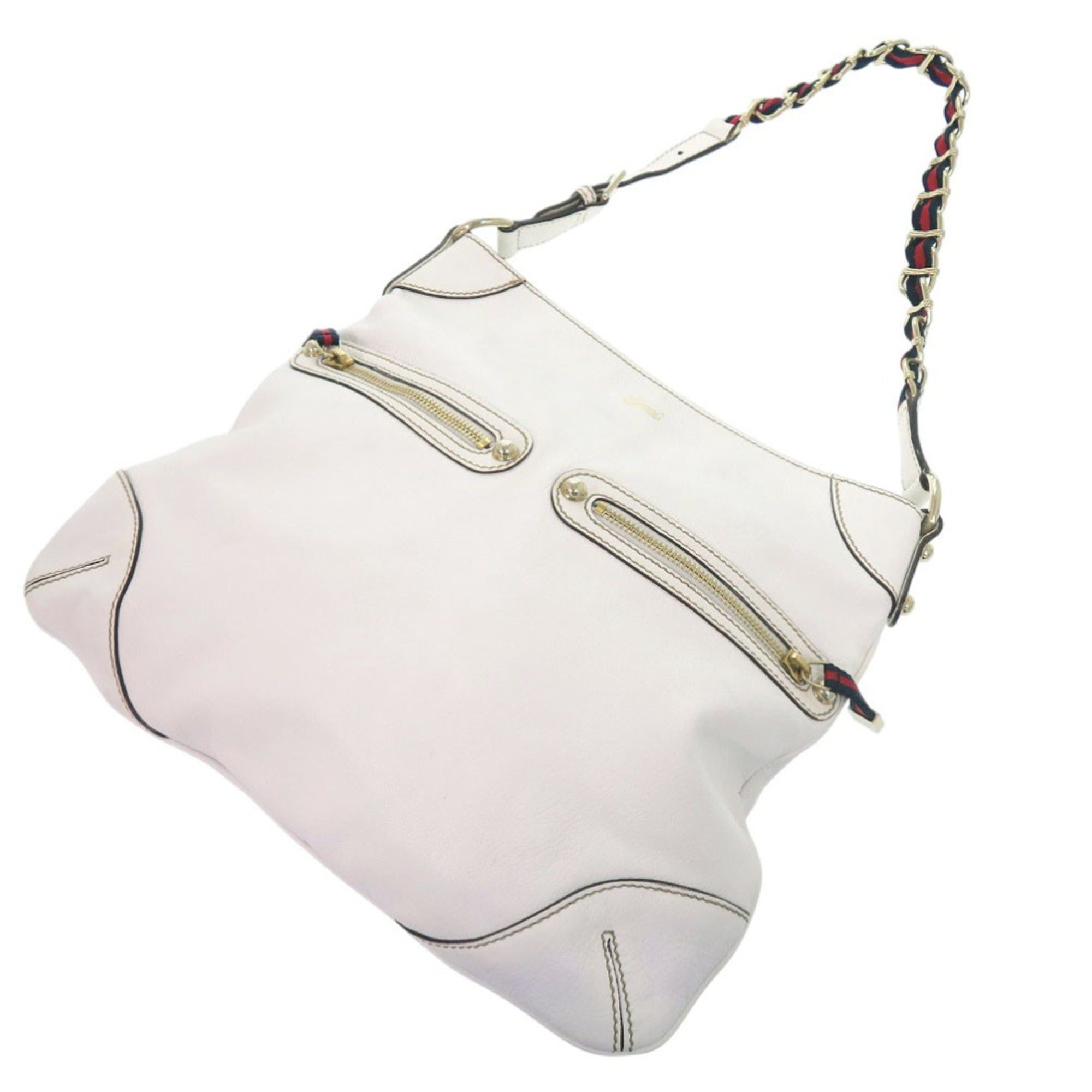 Gucci Gucci Sherry Line Chain Shoulder Bag 154392 Leather White 0852 Size ONE SIZE - 5 Thumbnail