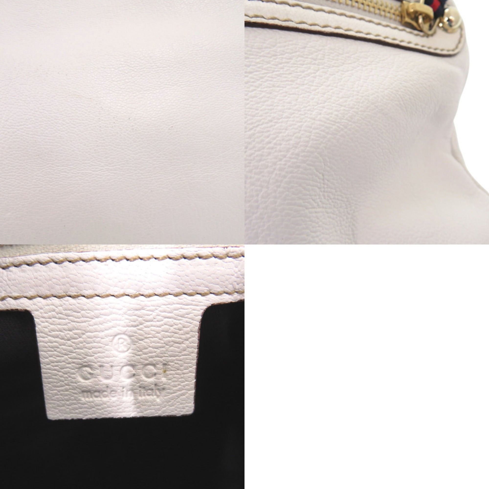 Gucci Gucci Sherry Line Chain Shoulder Bag 154392 Leather White 0852 Size ONE SIZE - 10 Thumbnail