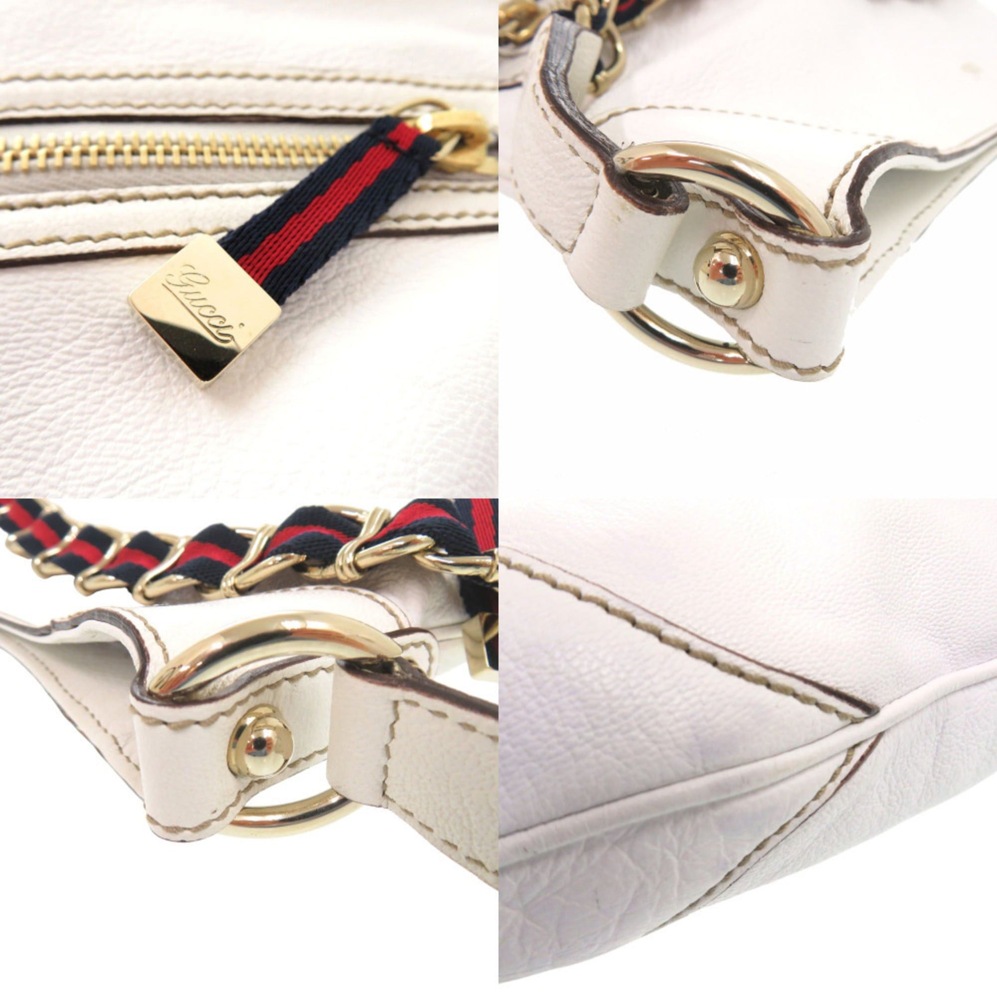 Gucci Gucci Sherry Line Chain Shoulder Bag 154392 Leather White 0852 Size ONE SIZE - 8 Thumbnail