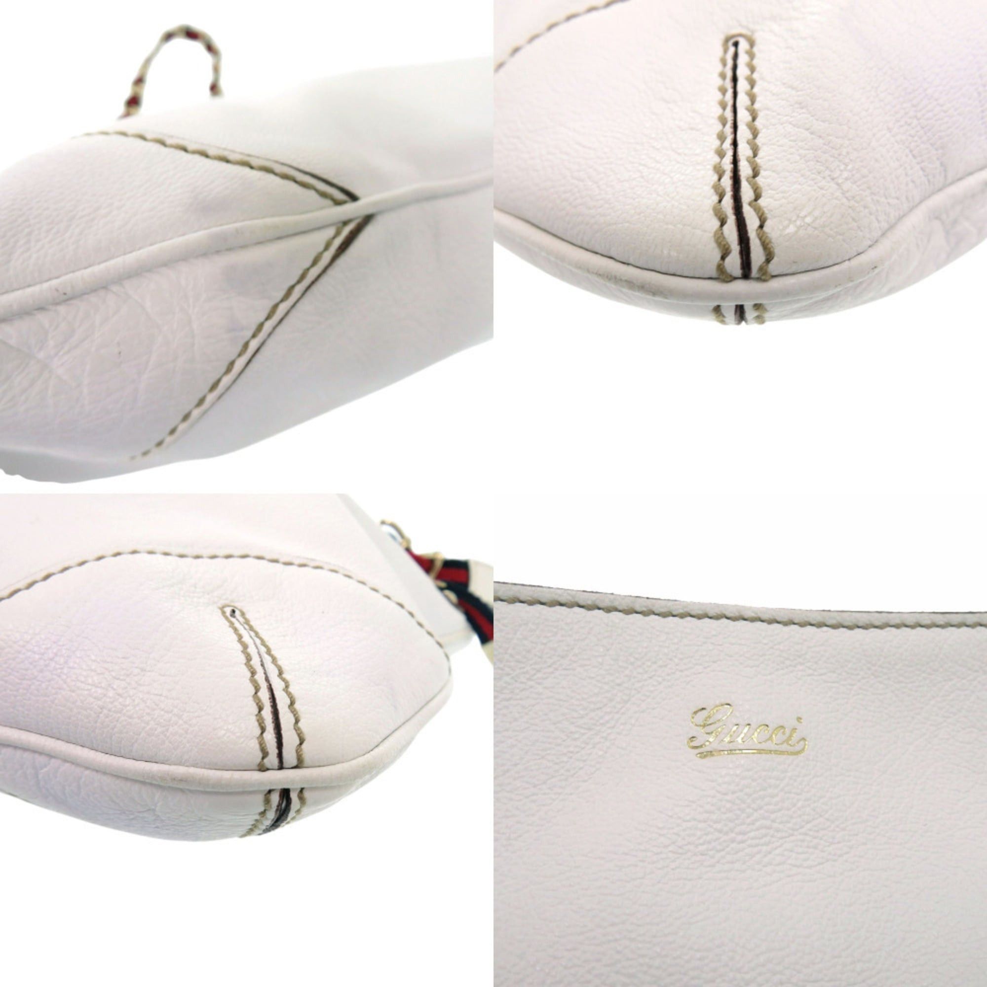 Gucci Gucci Sherry Line Chain Shoulder Bag 154392 Leather White 0852 Size ONE SIZE - 9 Thumbnail