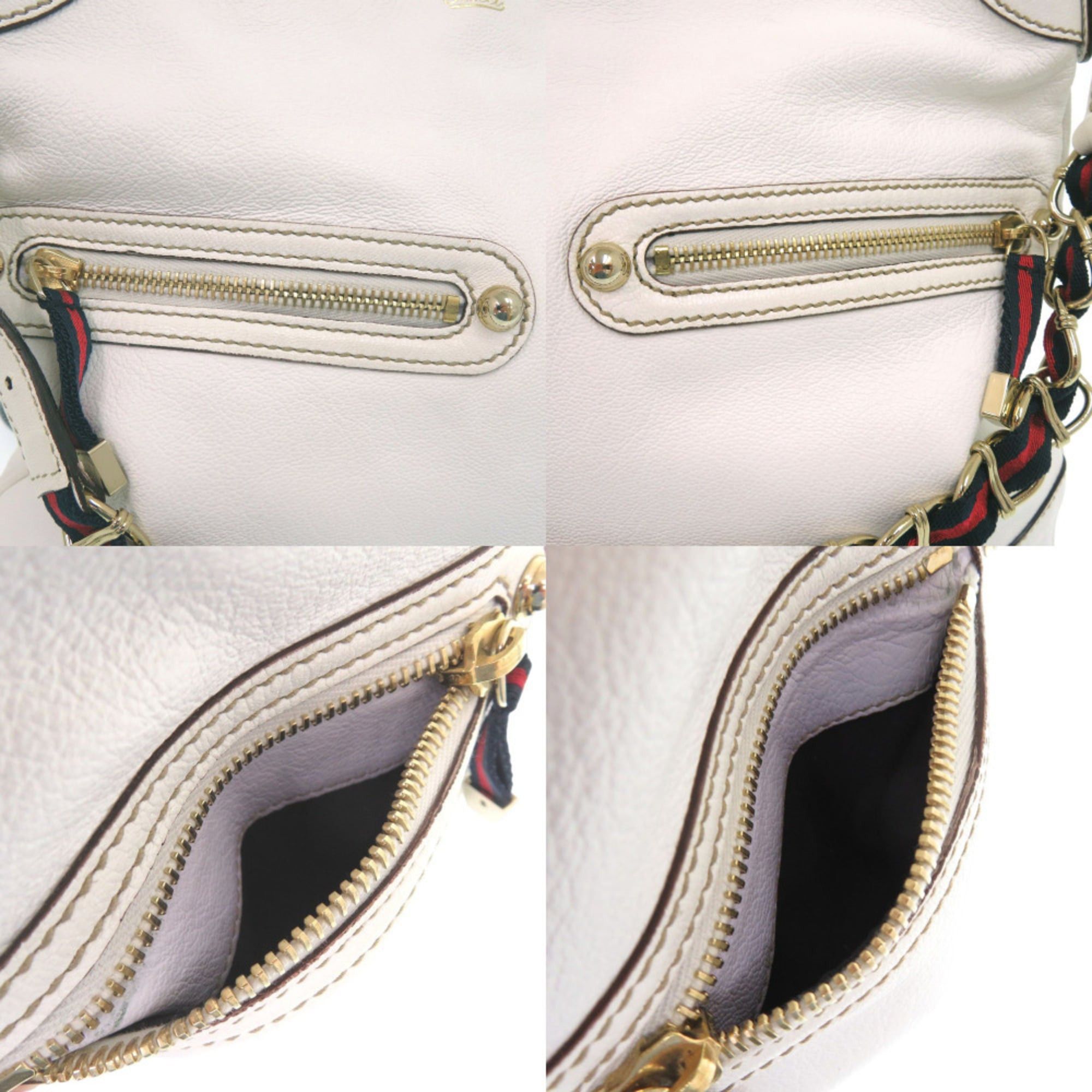 Gucci Gucci Sherry Line Chain Shoulder Bag 154392 Leather White 0852 Size ONE SIZE - 7 Thumbnail