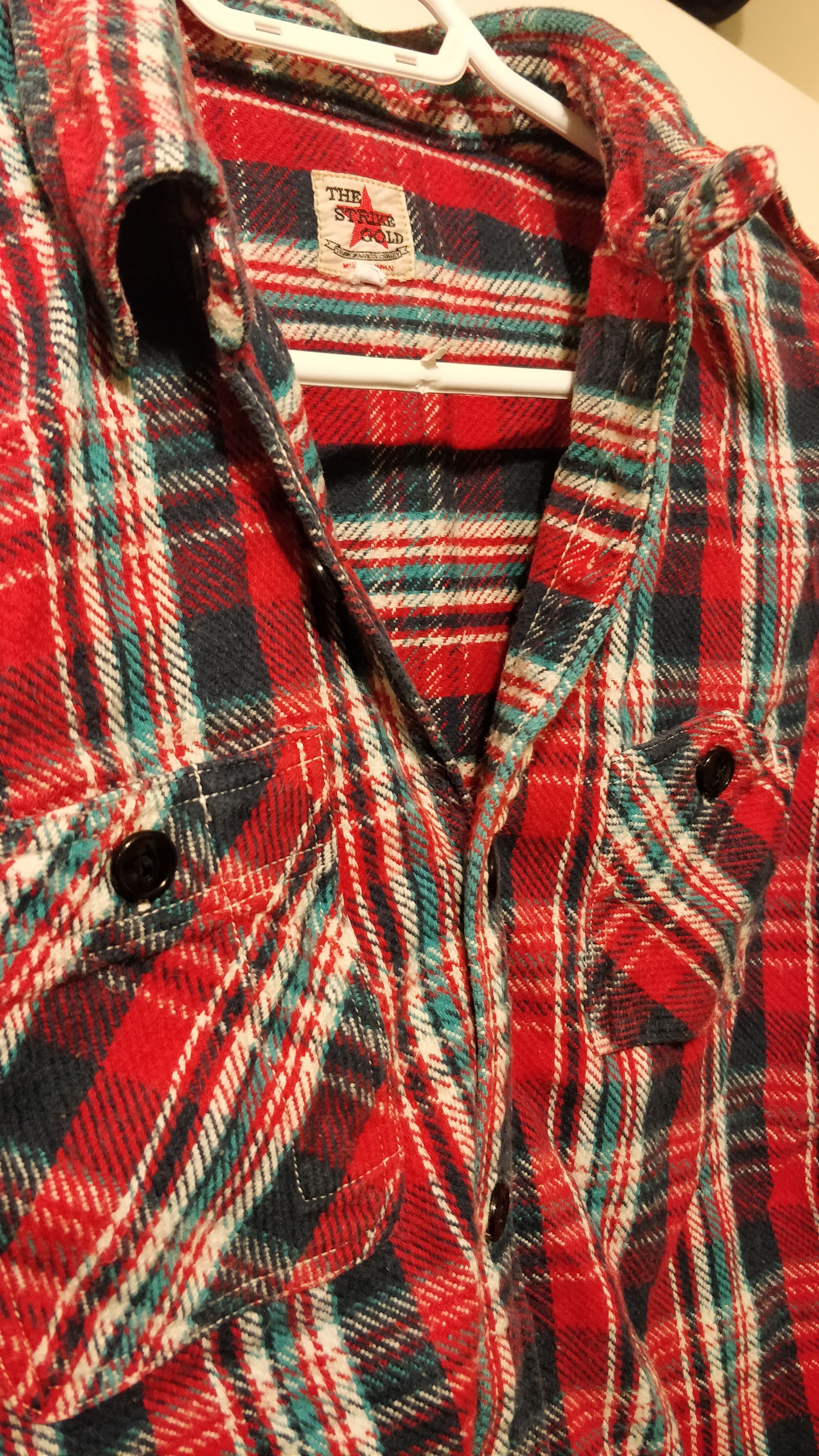 The Strike Gold Thick flannel Japanese work shirt Size US S / EU 44-46 / 1 - 1 Thumbnail