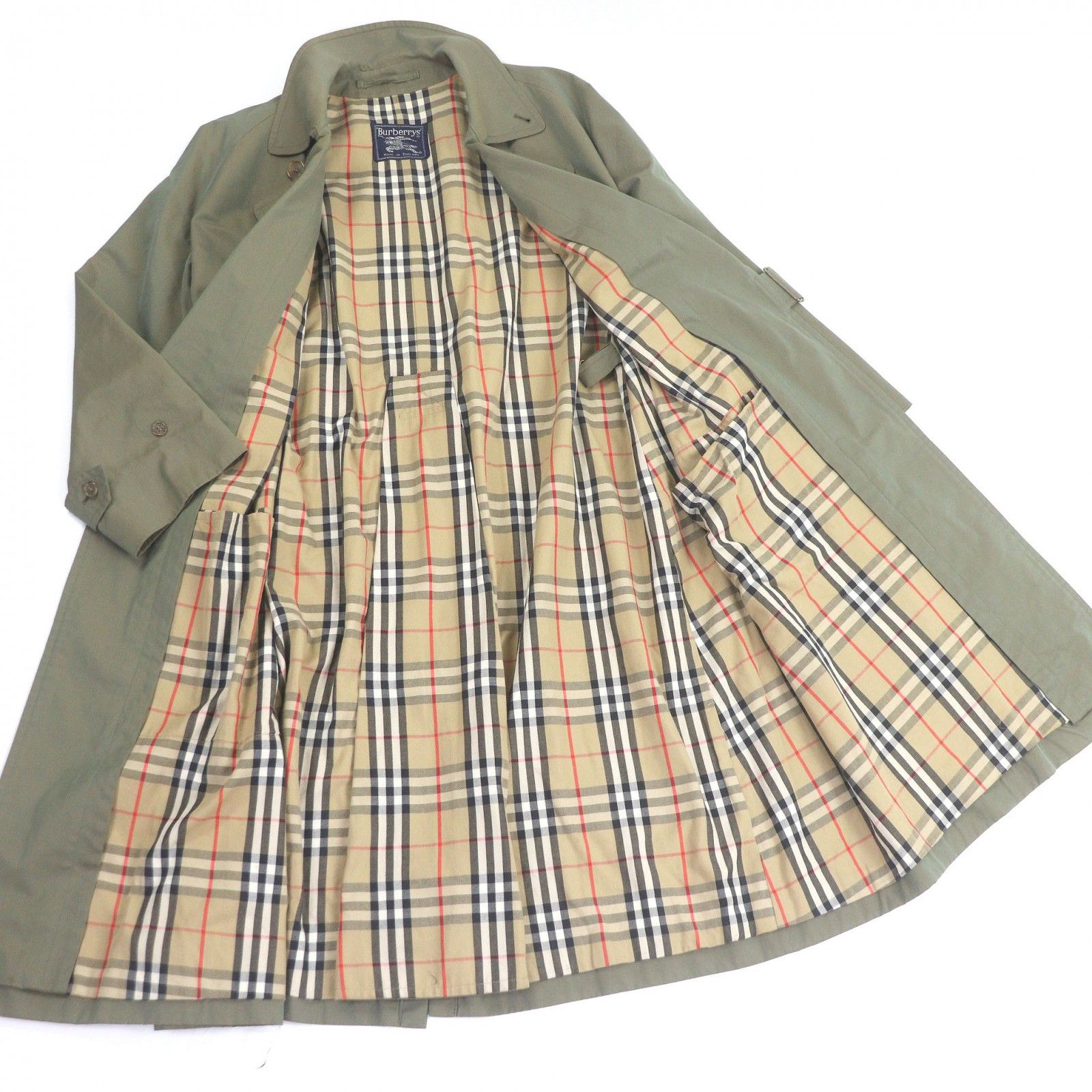 Burberry Burberry Burberrys Nova Check Cotton Trench Coat Textile Outerwear DUTY FREE for USA Size ONE SIZE - 3 Thumbnail