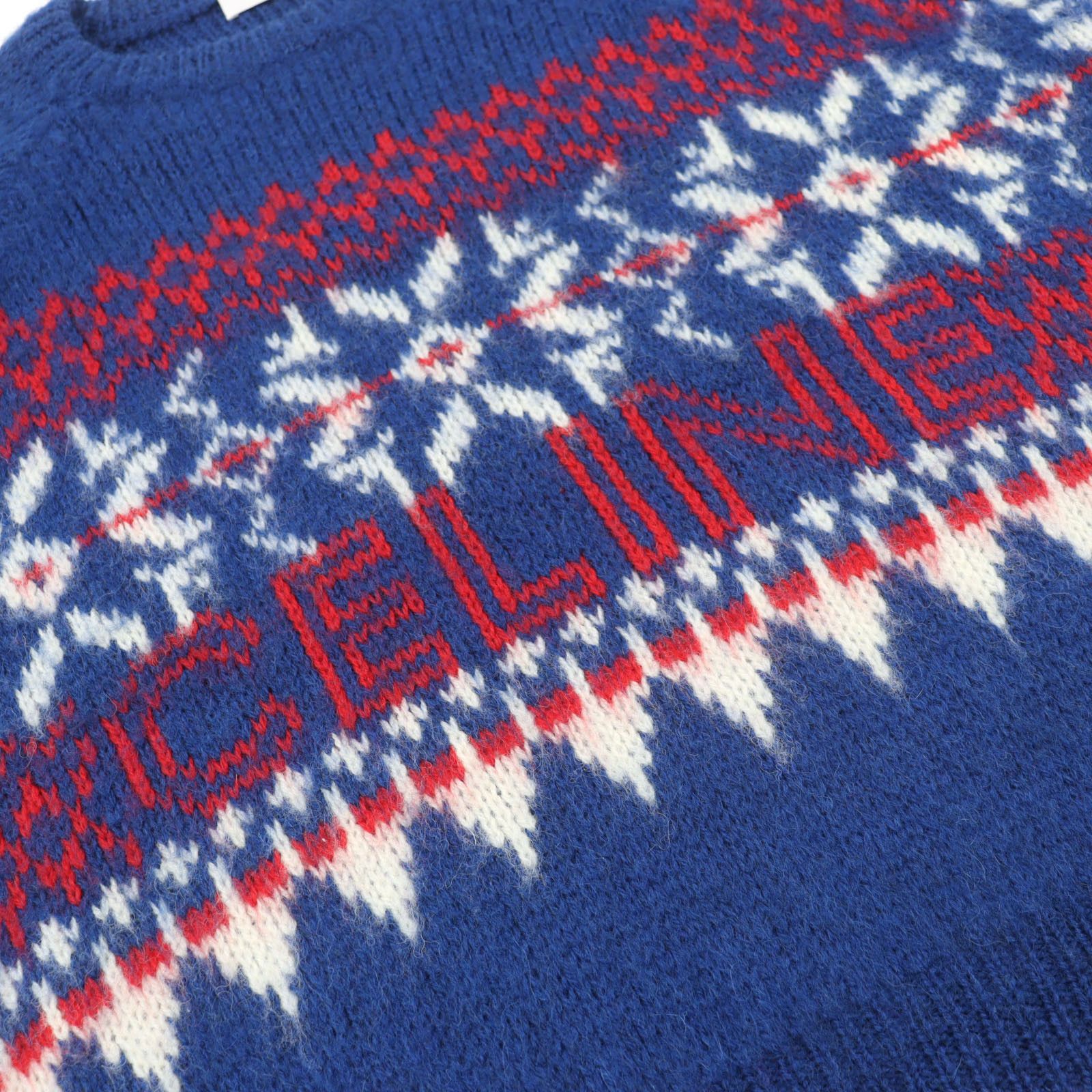 Celine Celine Celine Fair Isle Logo-embroidered Wool Knit Textile Tops 2AA80628S DUTY FREE for USA Size ONE SIZE - 4 Thumbnail