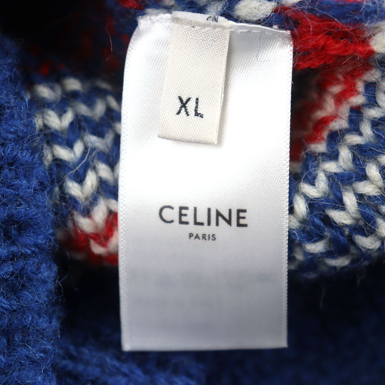 Celine Celine Celine Fair Isle Logo-embroidered Wool Knit Textile Tops 2AA80628S DUTY FREE for USA Size ONE SIZE - 6 Thumbnail