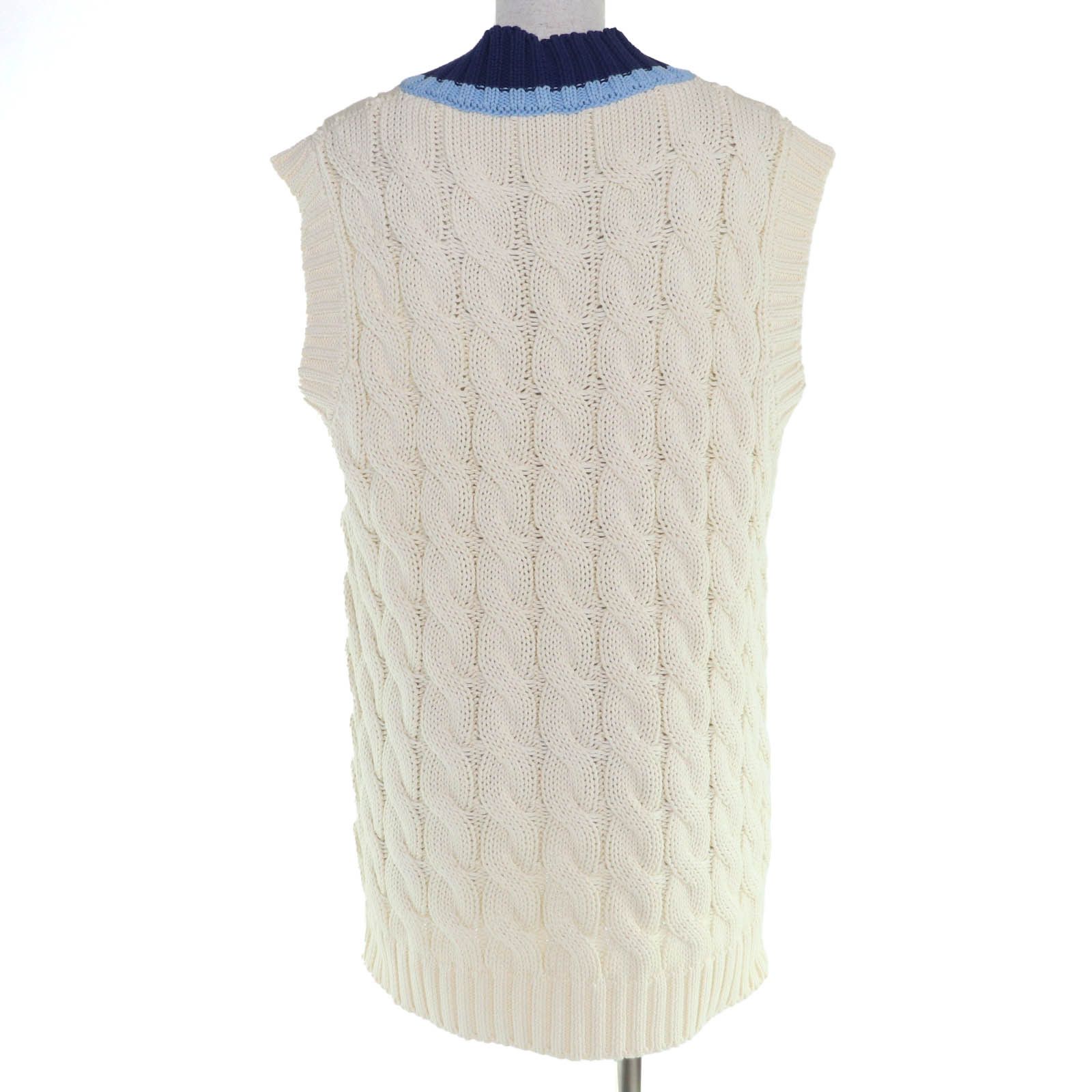Prada Prada Prada Triangle Logo Cotton Knitwear Textile Tops P29837 DUTY FREE for USA Size ONE SIZE - 3 Thumbnail