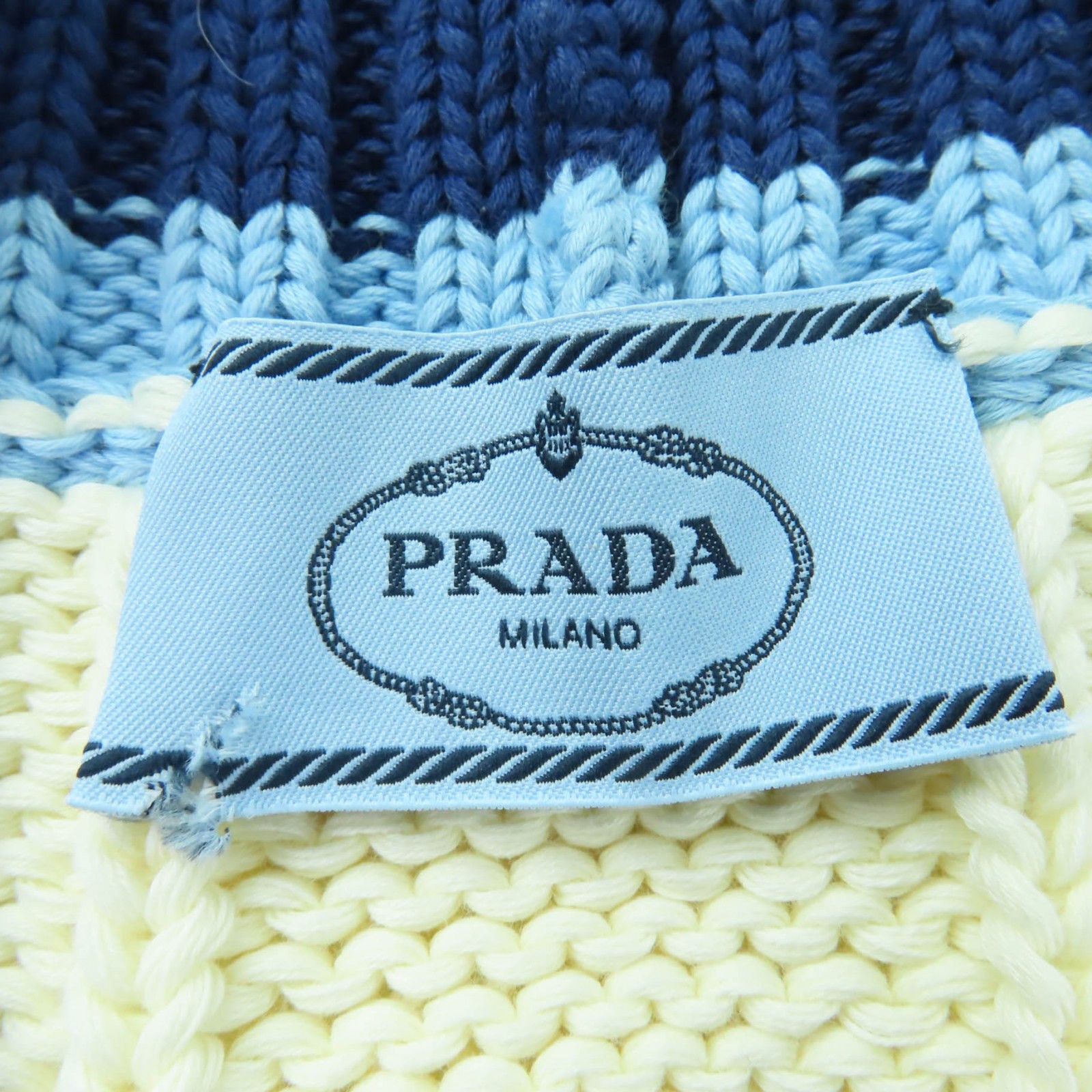 Prada Prada Prada Triangle Logo Cotton Knitwear Textile Tops P29837 DUTY FREE for USA Size ONE SIZE - 6 Thumbnail