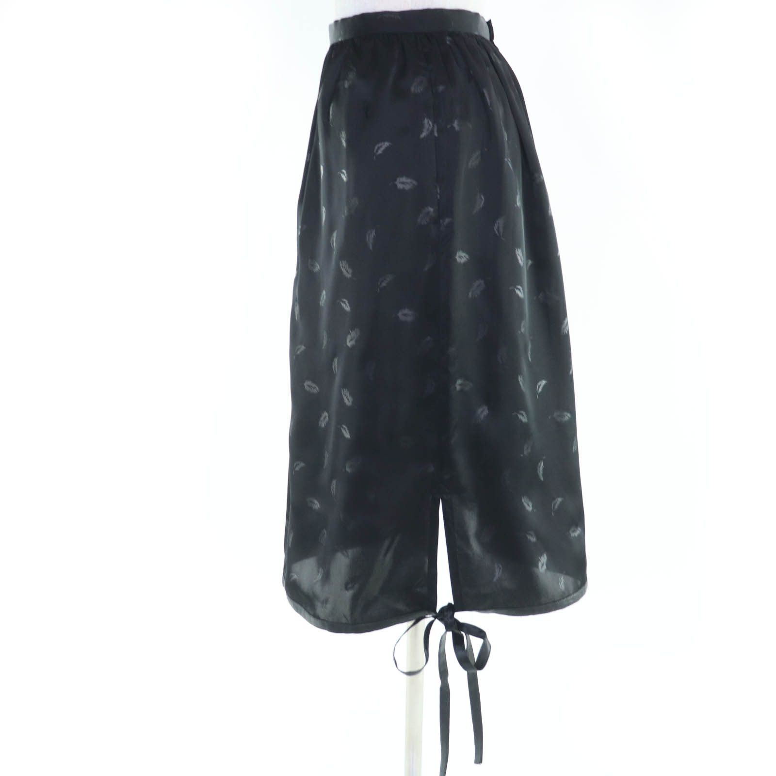 Other Other noir kei ninomiya COMME des GARCONS Feather Print Hem Ribbon Skirt Textile Skirts DUTY FREE for USA Size ONE SIZE - 3 Thumbnail