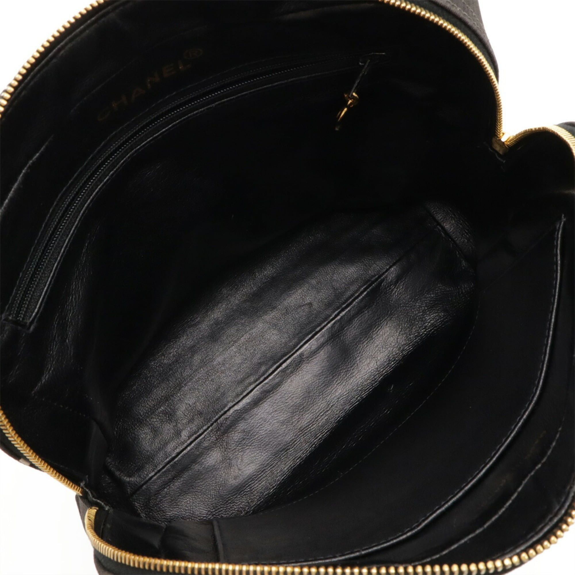 Chanel CHANEL Coco Mark Print Handbag Tote Bag Canvas Black Ivory White Size ONE SIZE - 7 Thumbnail