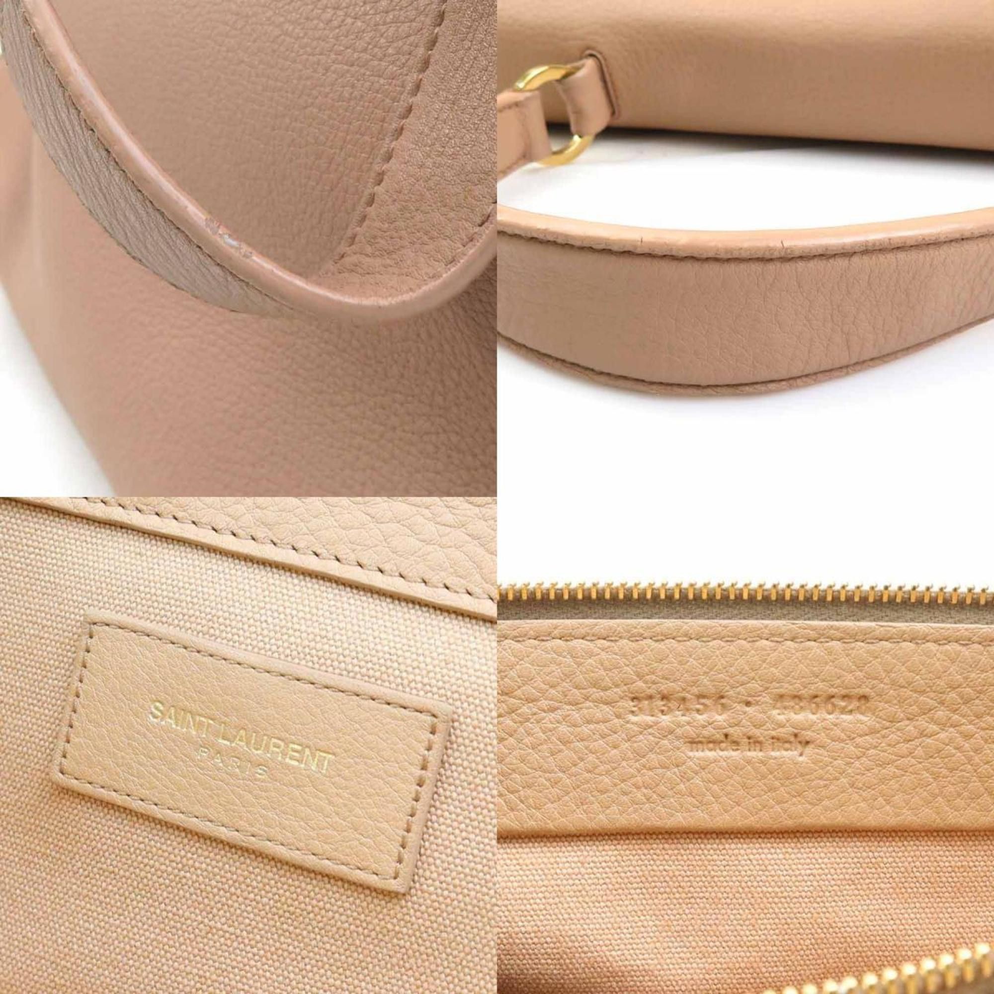 Saint Laurent Paris Saint Laurent Muse Two handbag/shoulder bag in pink beige leather, women's, r10941g Size ONE SIZE - 5 Thumbnail