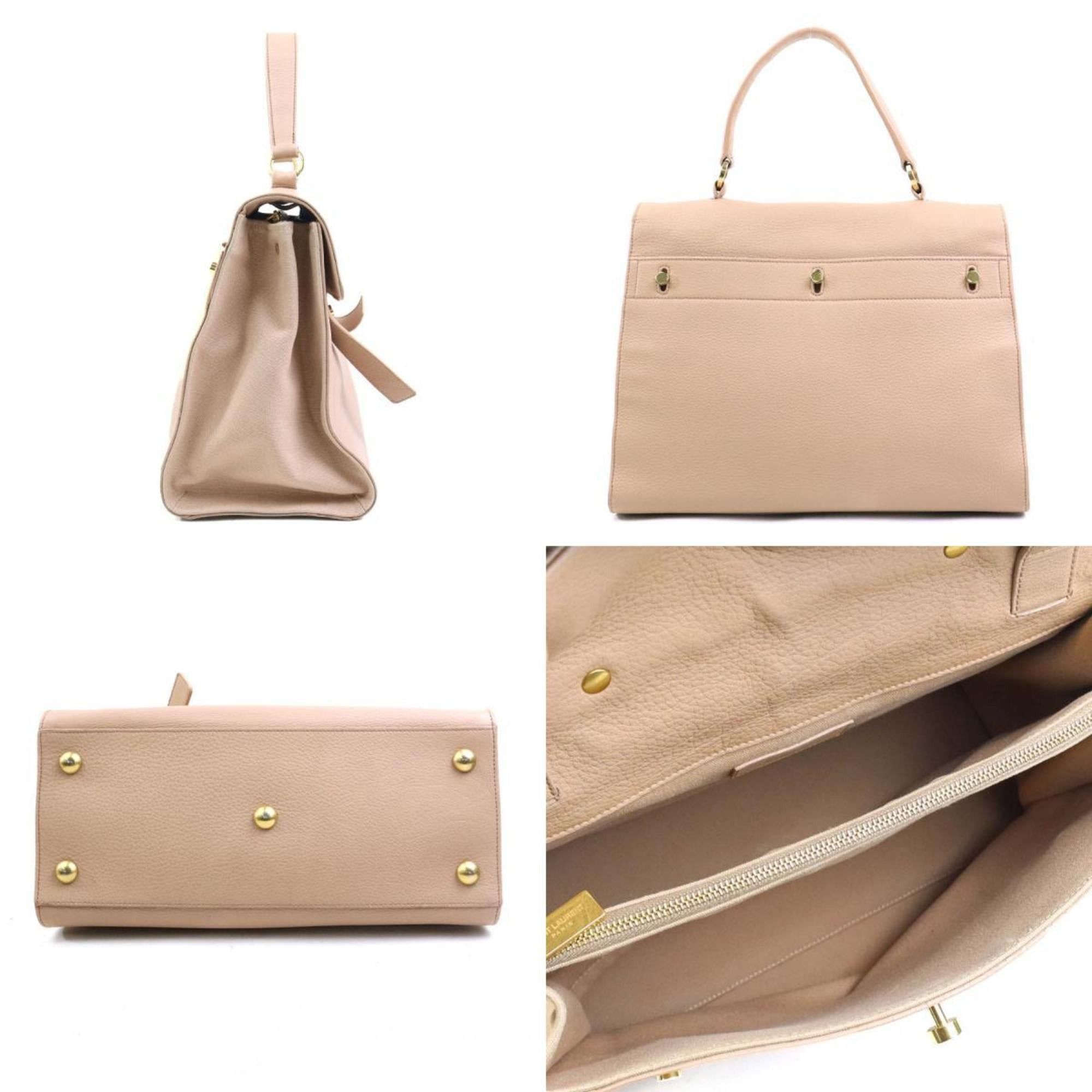Saint Laurent Paris Saint Laurent Muse Two handbag/shoulder bag in pink beige leather, women's, r10941g Size ONE SIZE - 2 Thumbnail