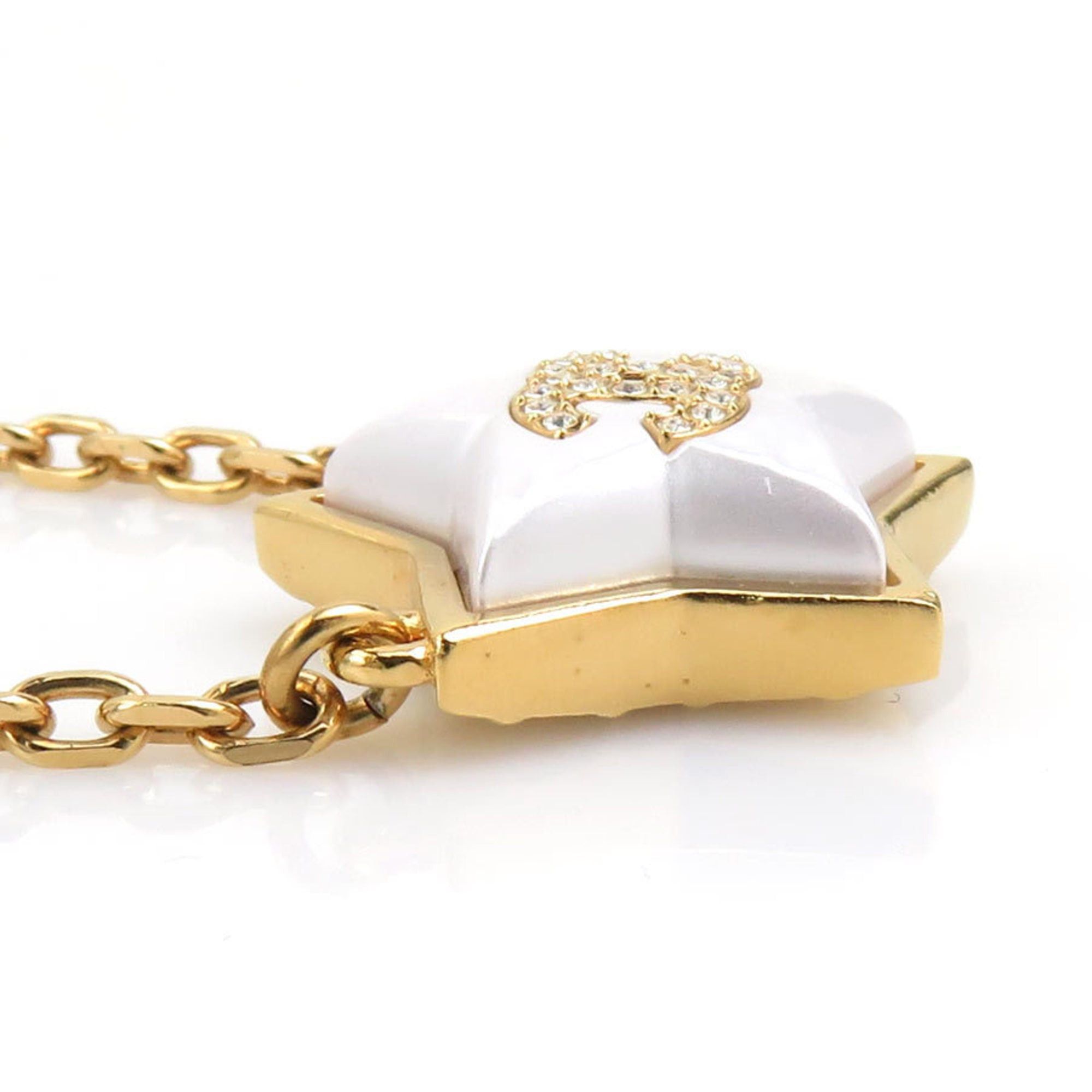 Chanel CHANEL Necklace, Metal, Gold and White, Women's, r10954i Size ONE SIZE - 2 Thumbnail