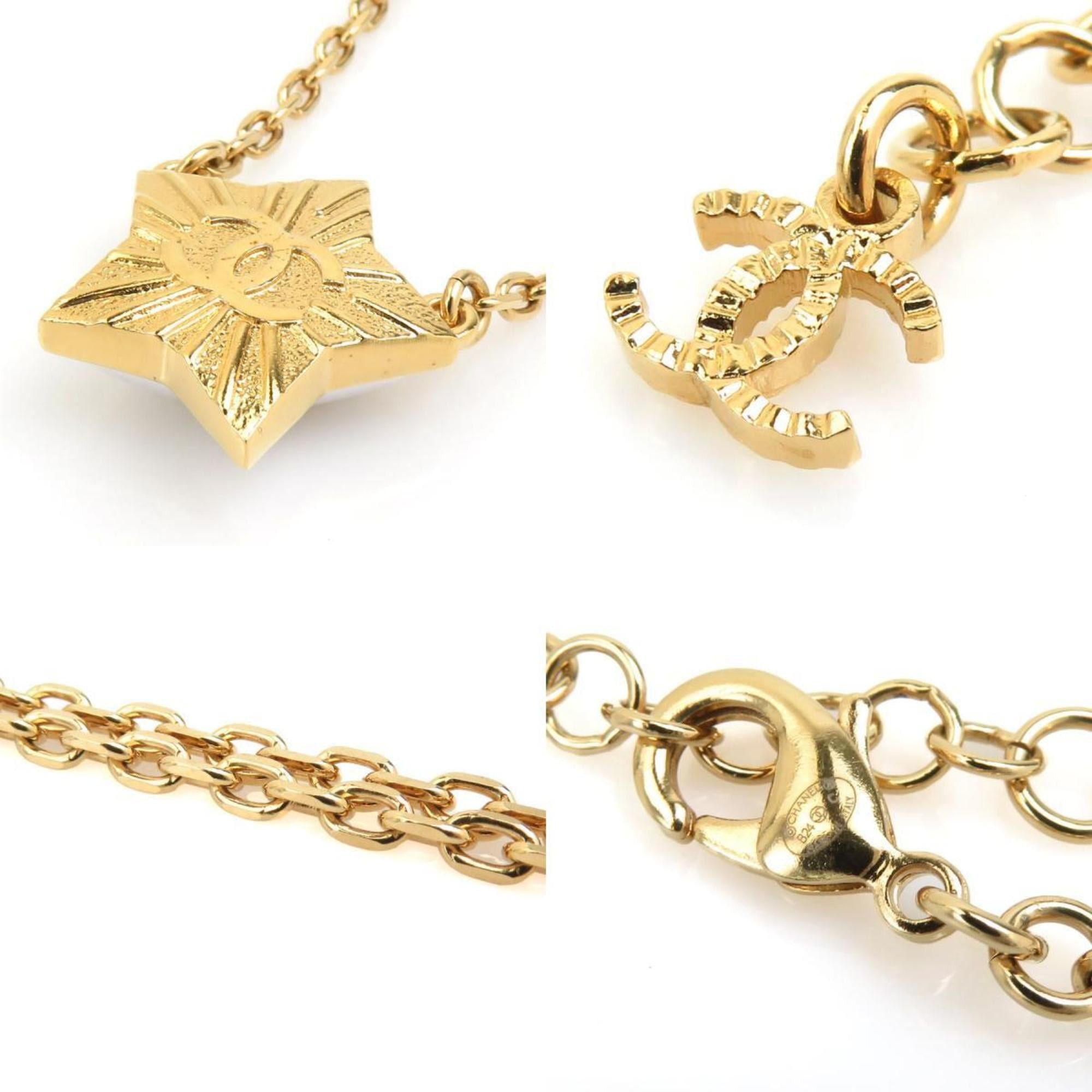 Chanel CHANEL Necklace, Metal, Gold and White, Women's, r10954i Size ONE SIZE - 4 Thumbnail