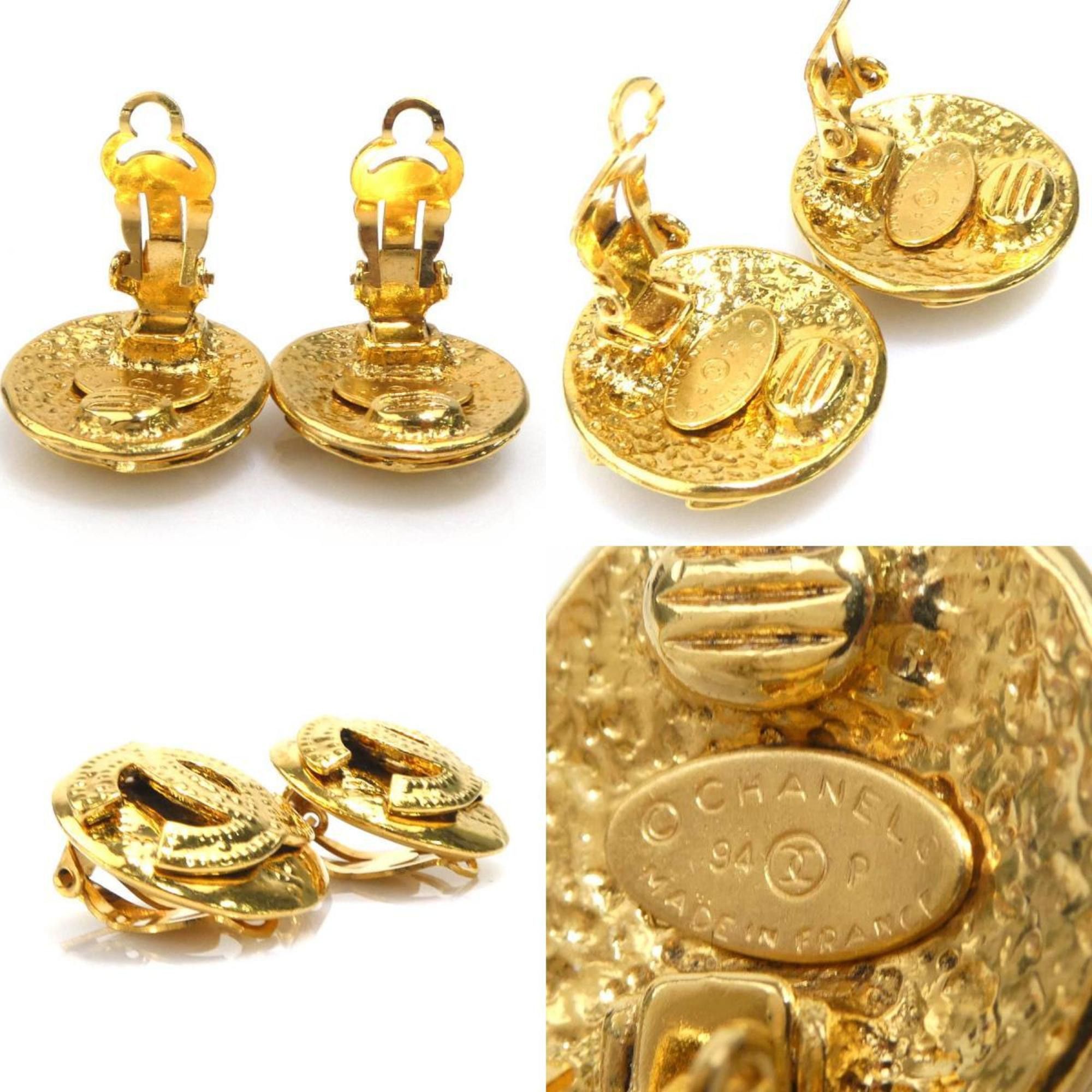 Chanel CHANEL Coco Mark Metal Gold Earrings for Women e61284n Size ONE SIZE - 5 Thumbnail