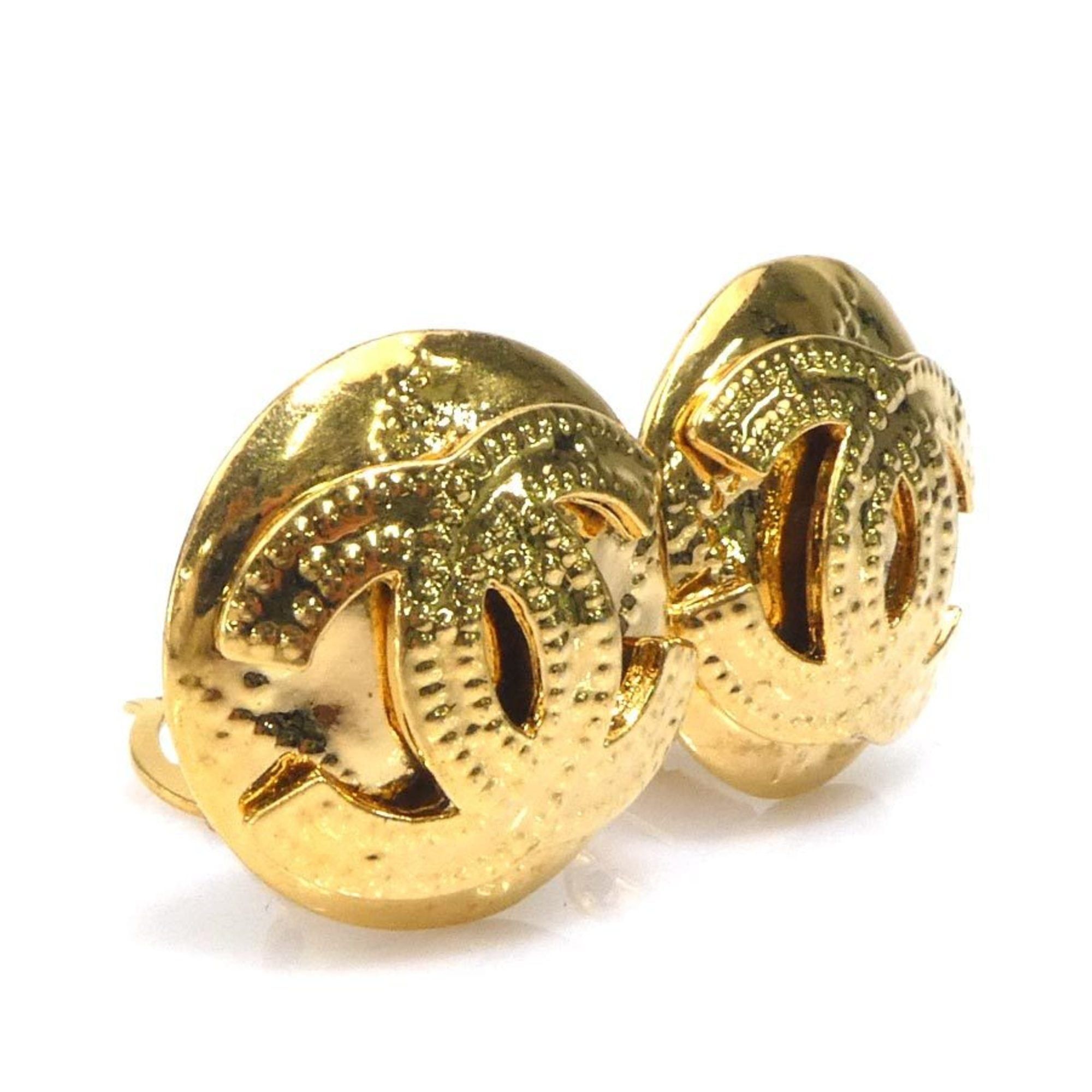 Chanel CHANEL Coco Mark Metal Gold Earrings for Women e61284n Size ONE SIZE - 2 Thumbnail