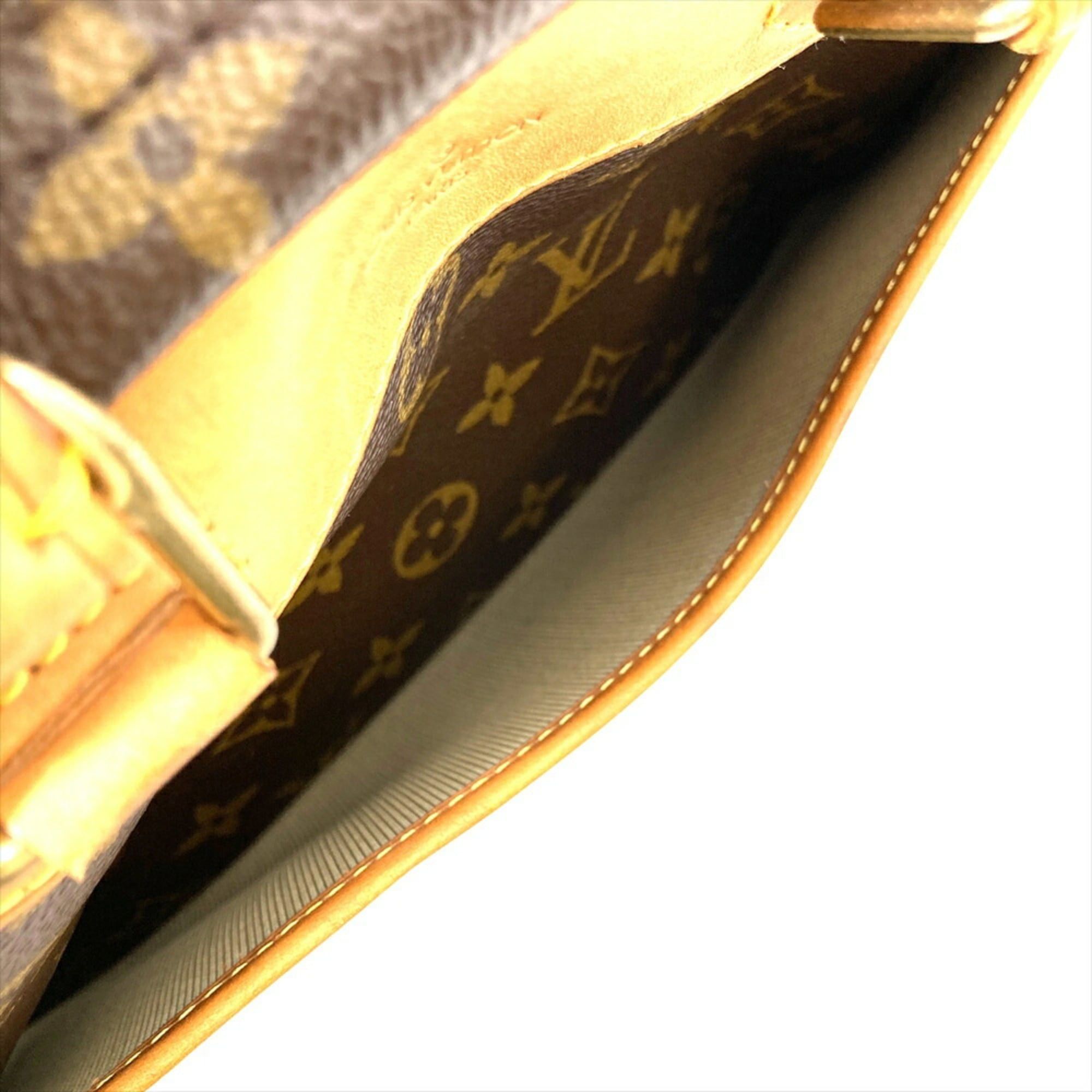 Louis Vuitton Louis Vuitton Trouville Handbag Monogram Canvas M42228 Brown MI0025 Women's Size ONE SIZE - 8 Thumbnail